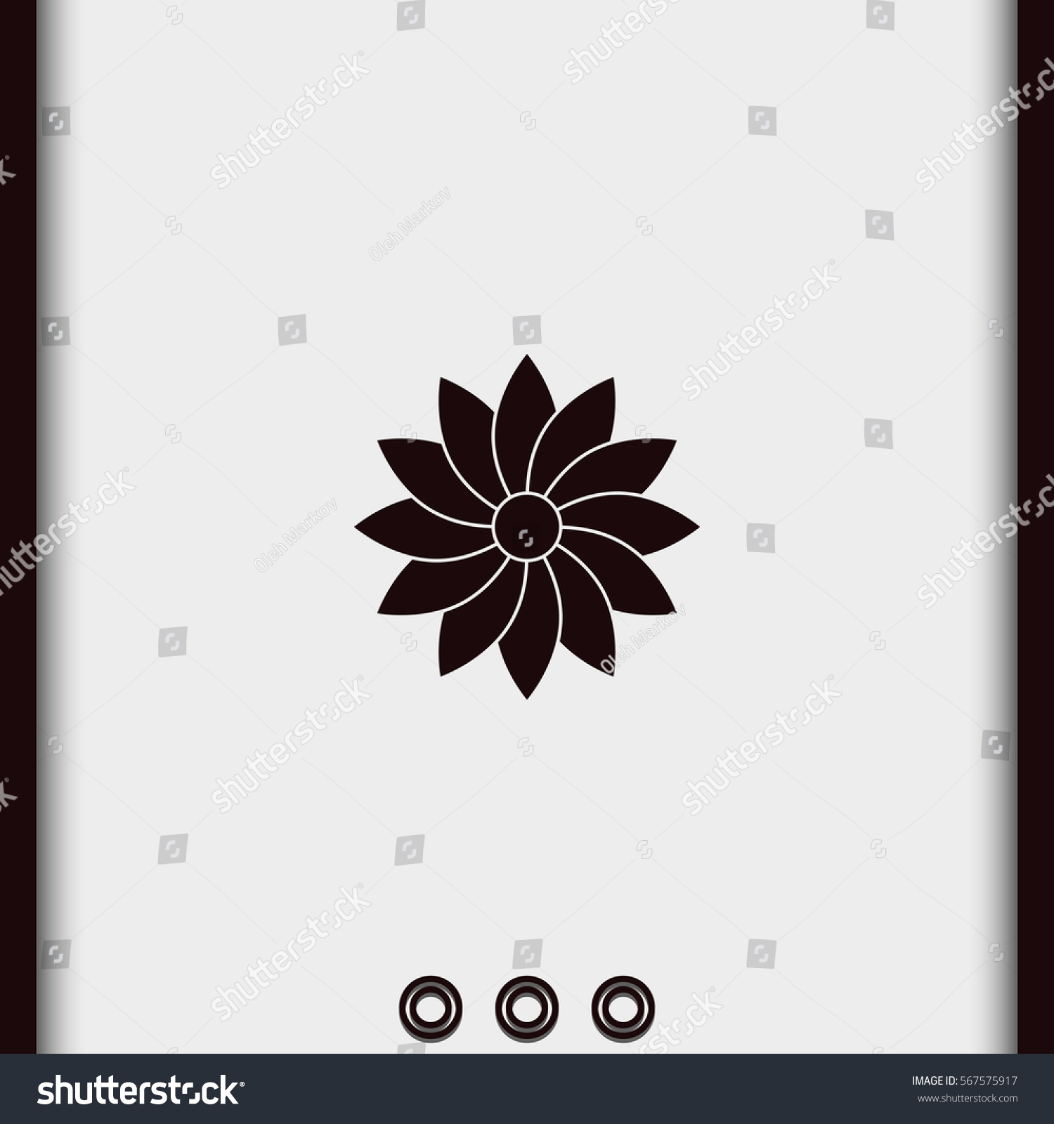 Geometric Flower Icon Stock Vector (Royalty Free) 567575917 | Shutterstock