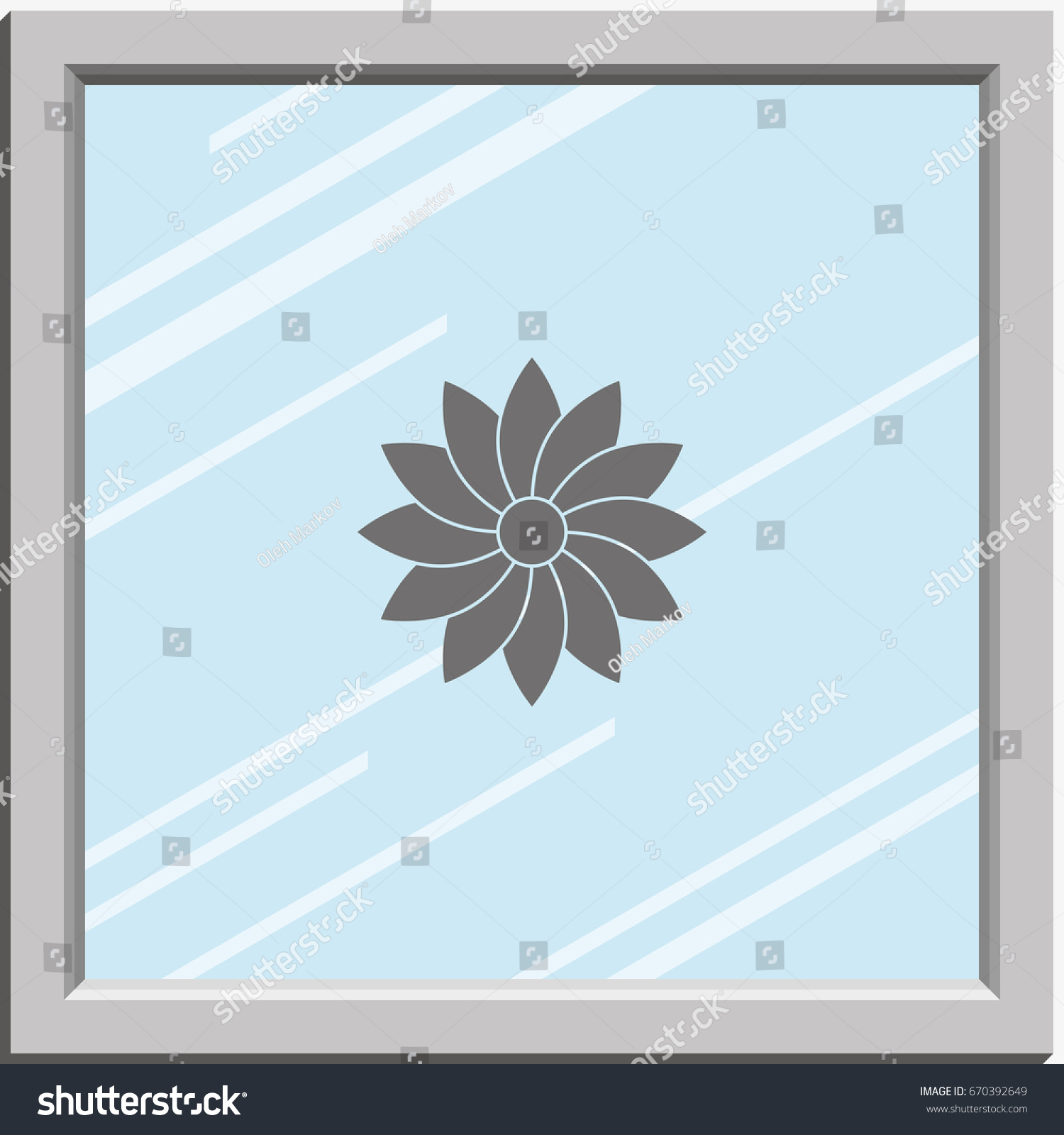 Geometric Flower Icon Stock Vector (Royalty Free) 670392649 | Shutterstock