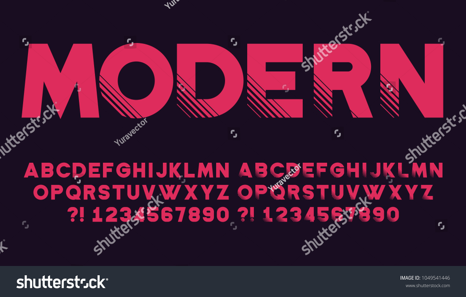 Geometric Font Shadow Modern Sport Design Stock Vector (Royalty Free ...