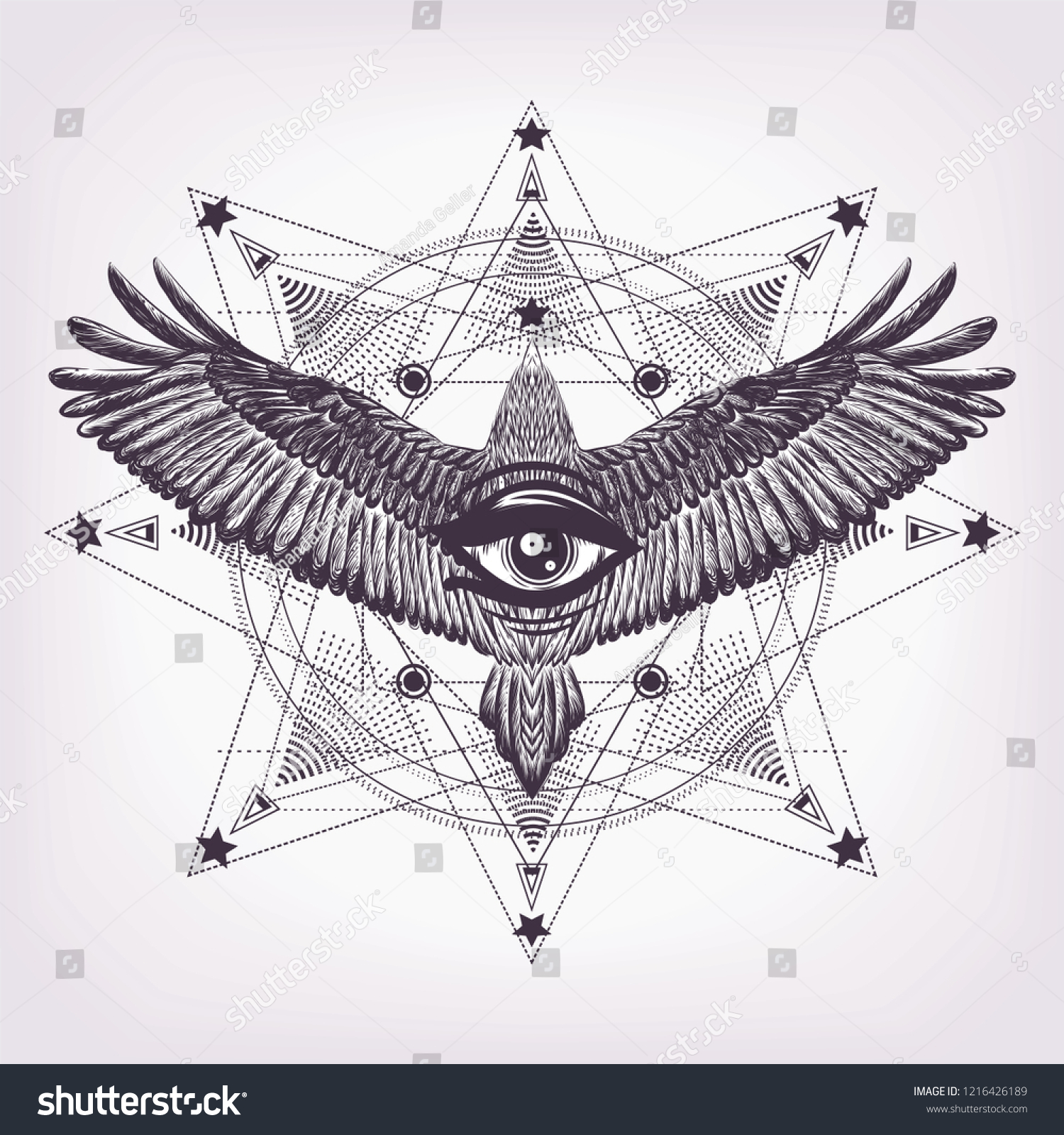 Geometric Mandala Hand Drawn Animal All Stock Vector (Royalty Free ...