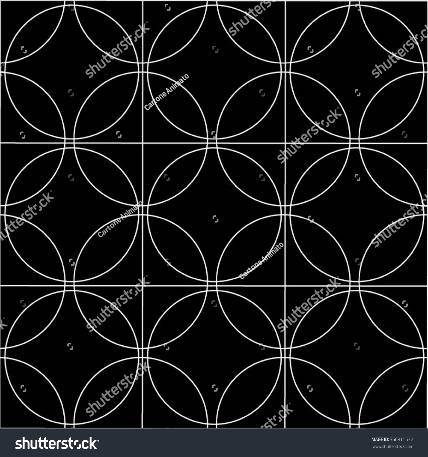 Geometric Pattern Grid Circle Square Seamless Stock Vector 366811532 ...