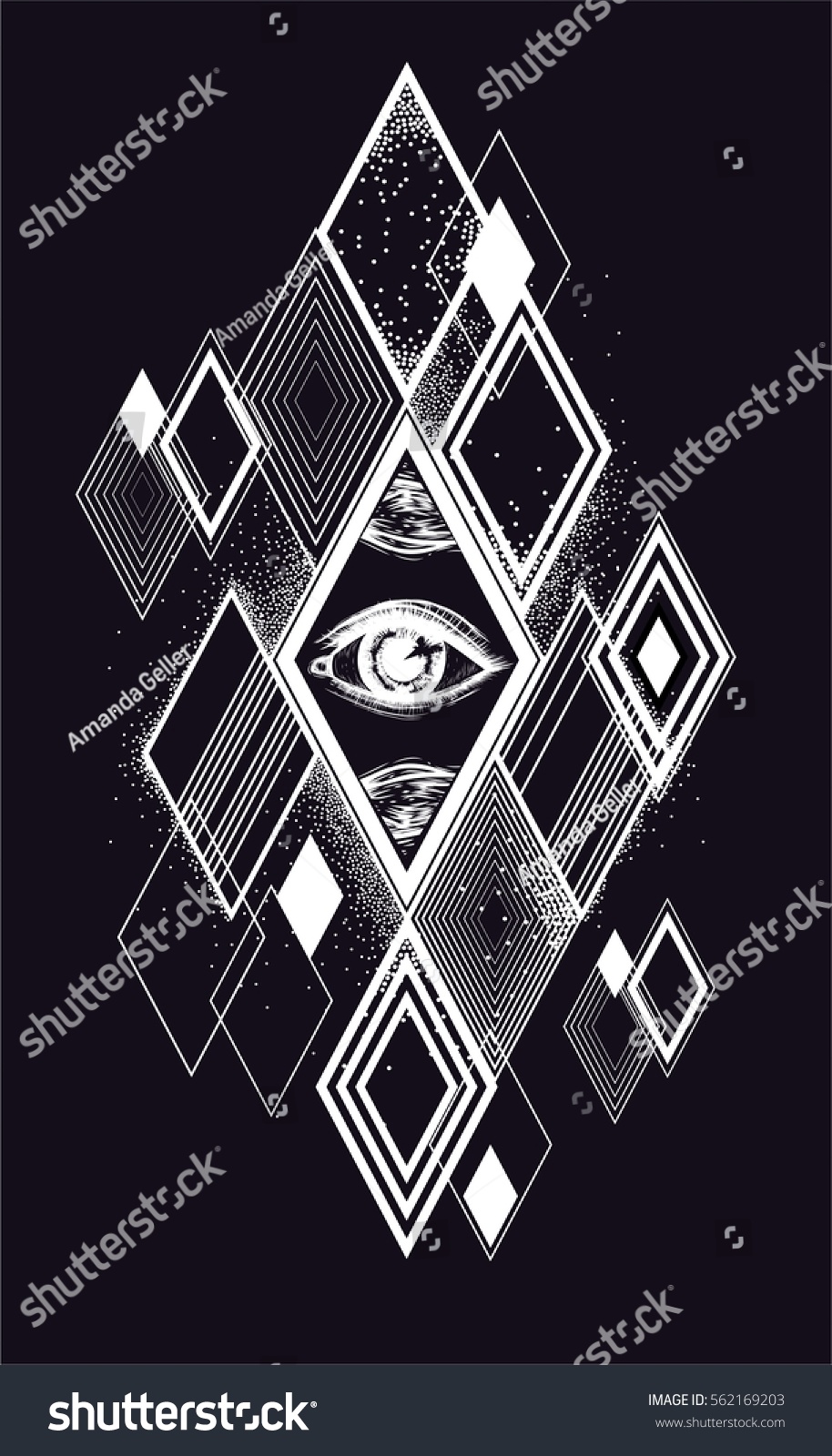 39+ Tattoo Geometric Patterns Vector Background