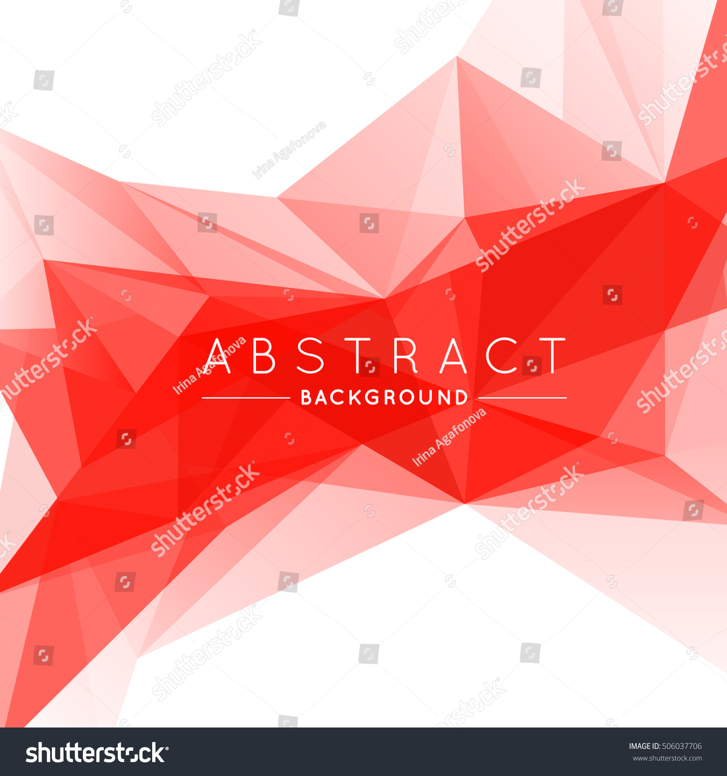 Geometric Red White Abstract Vector Background Stock Vector (Royalty