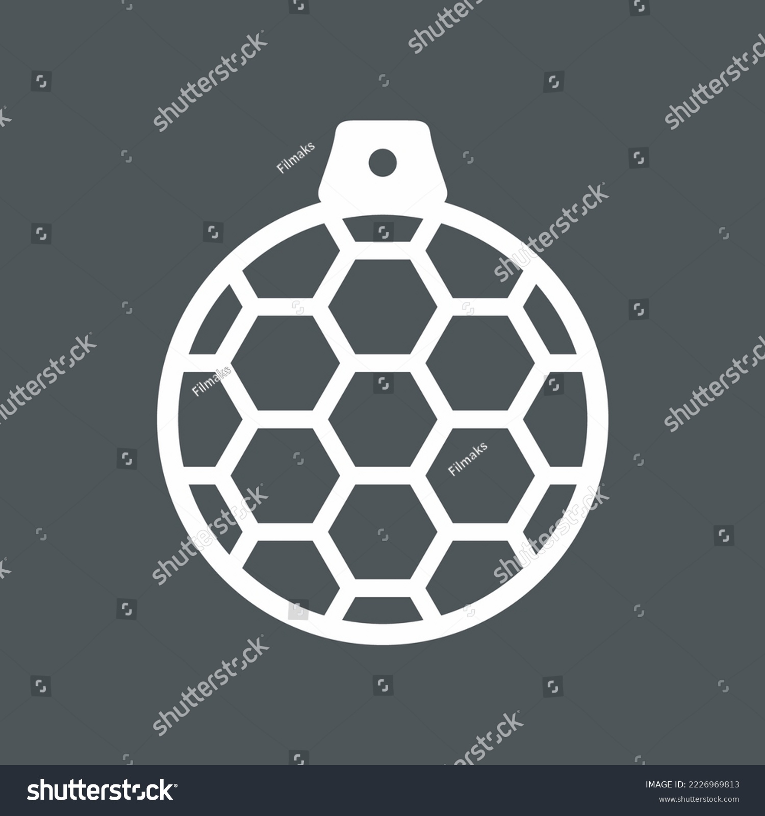SVG of Geometric seamless tree ball toy decoration quality vector illustration cut svg