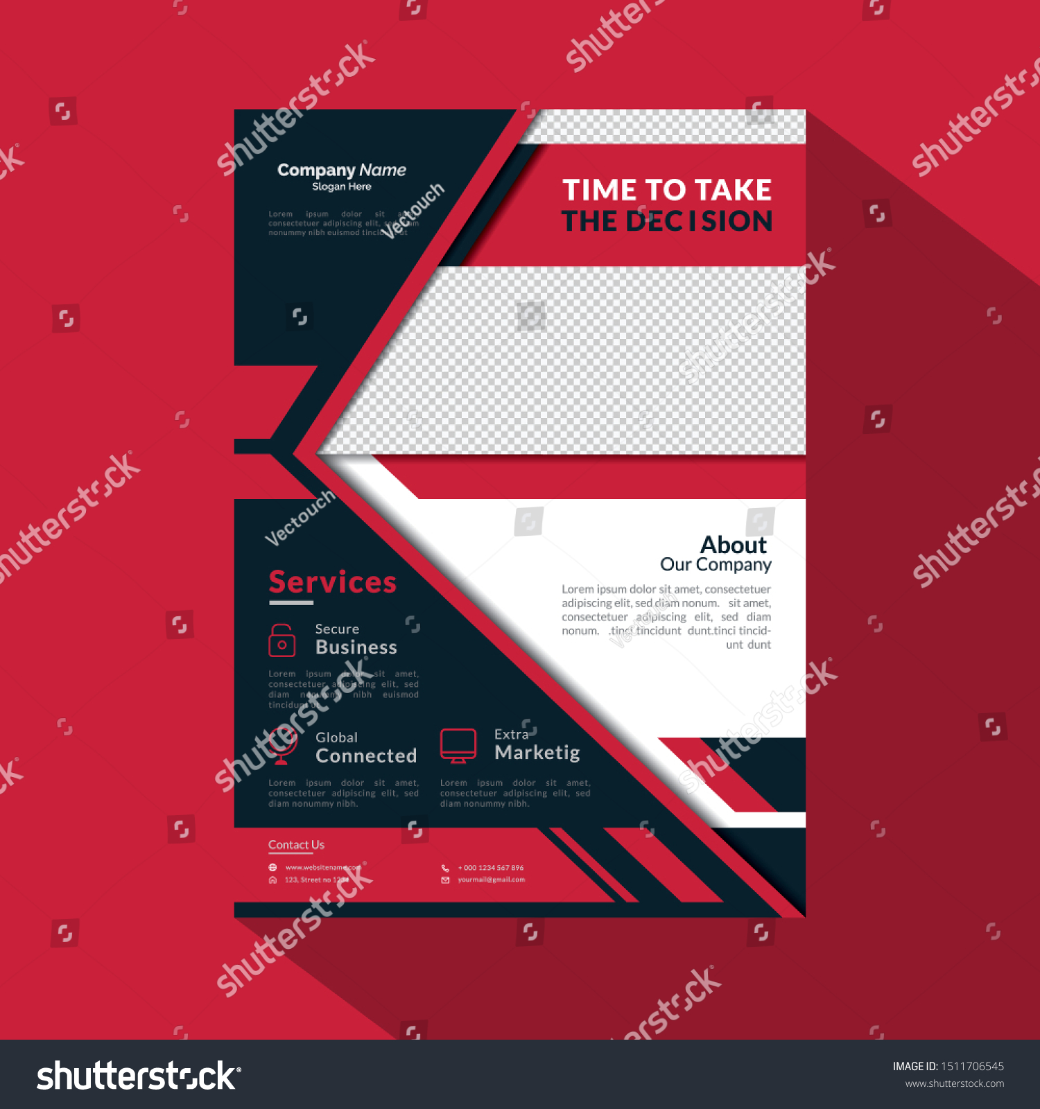 Geometric Shape Modern Business Flyer Template Stock Vector Royalty Free