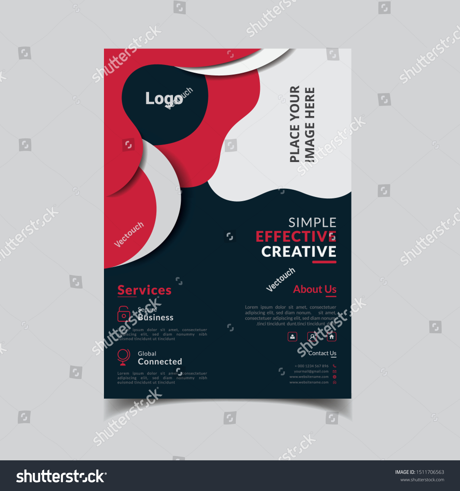 Geometric Shape Modern Business Flyer Template Stock Vector Royalty Free