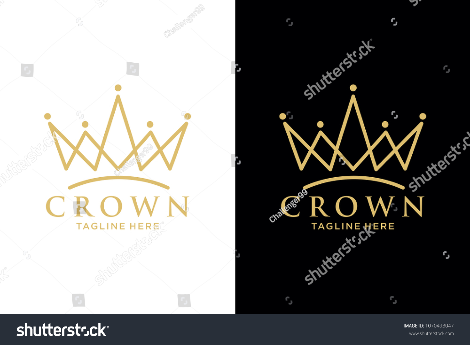 Geometric Vintage Creative Crown Abstract Logo Stock Vector Royalty