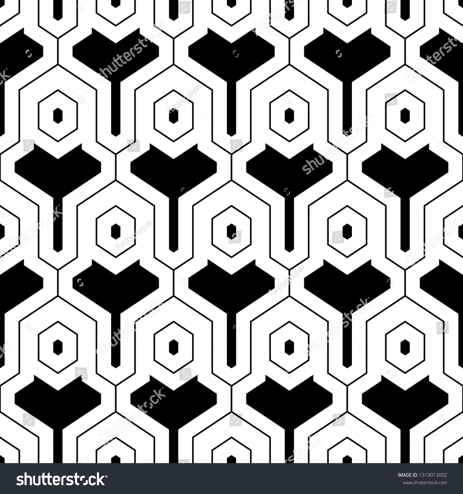 Geometrical Wallpaper Hexagons Figures Pattern Geometric Stock Vector ...