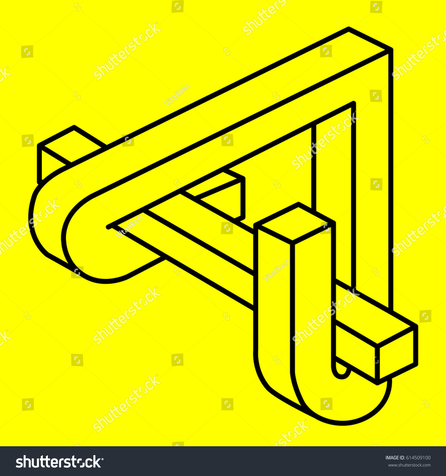Geometry Optical Illusion Figure Stock Vector (Royalty Free) 614509100 ...