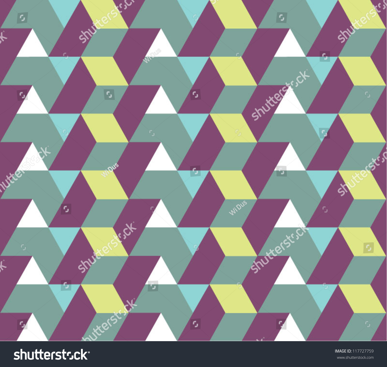 Geometry Pattern, Triangle, Rectangle, Rhombus, Trapezoid Stock Vector ...