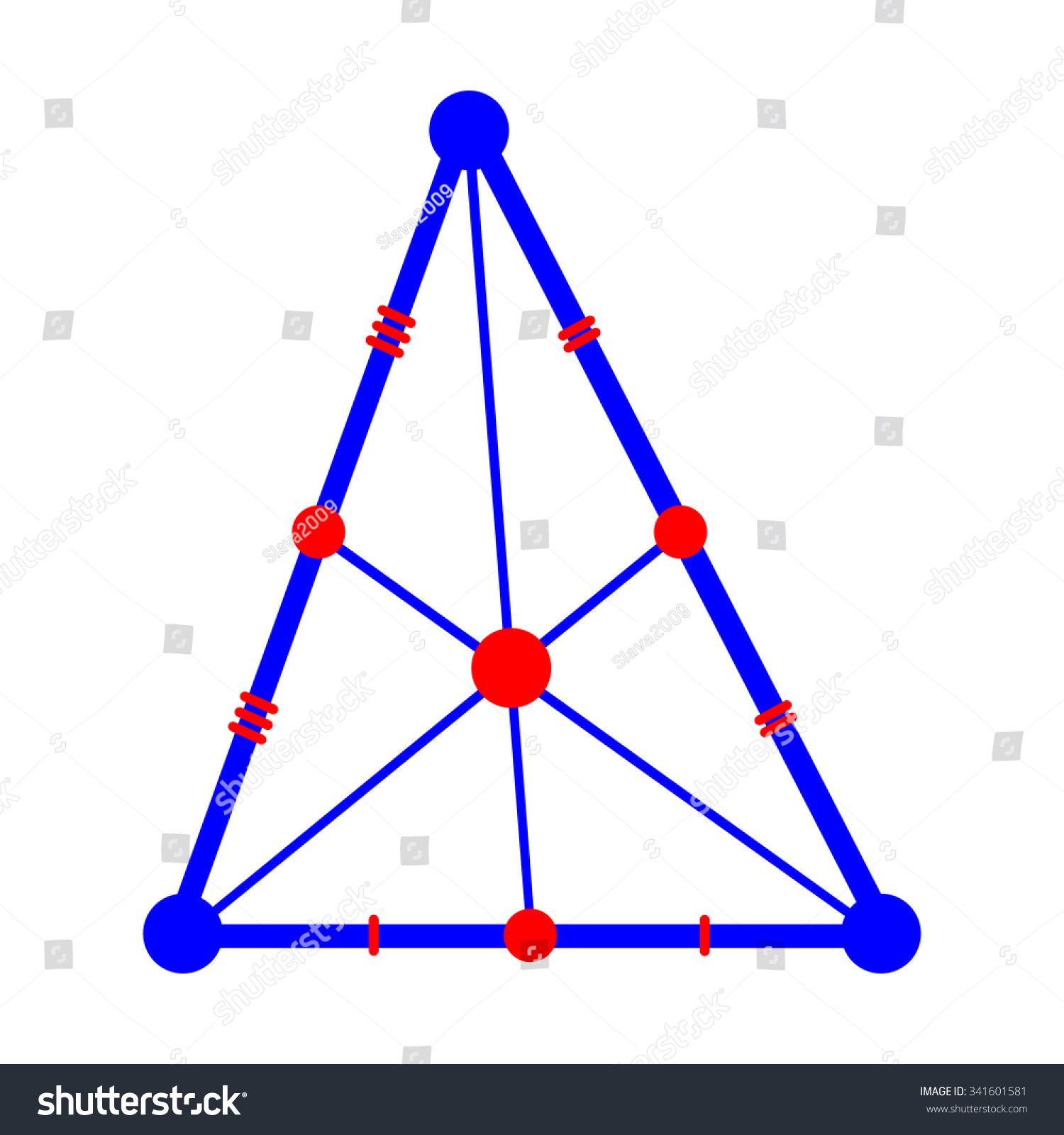 Geometry: The Intersection Point Of The Medians Of A Triangle Stock ...