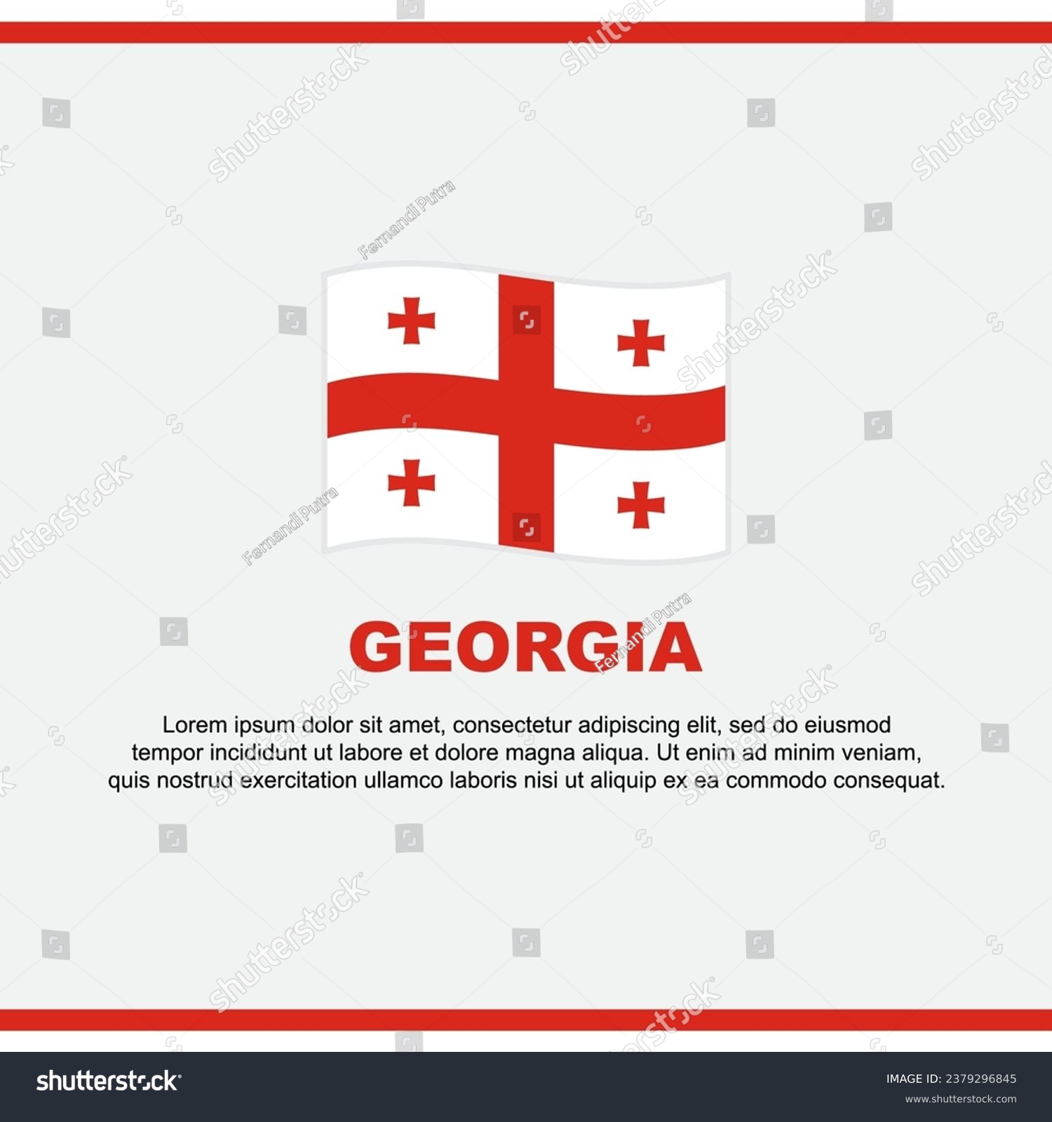 SVG of Georgia Flag Background Design Template. Georgia Independence Day Banner Social Media Post. Georgia Design svg
