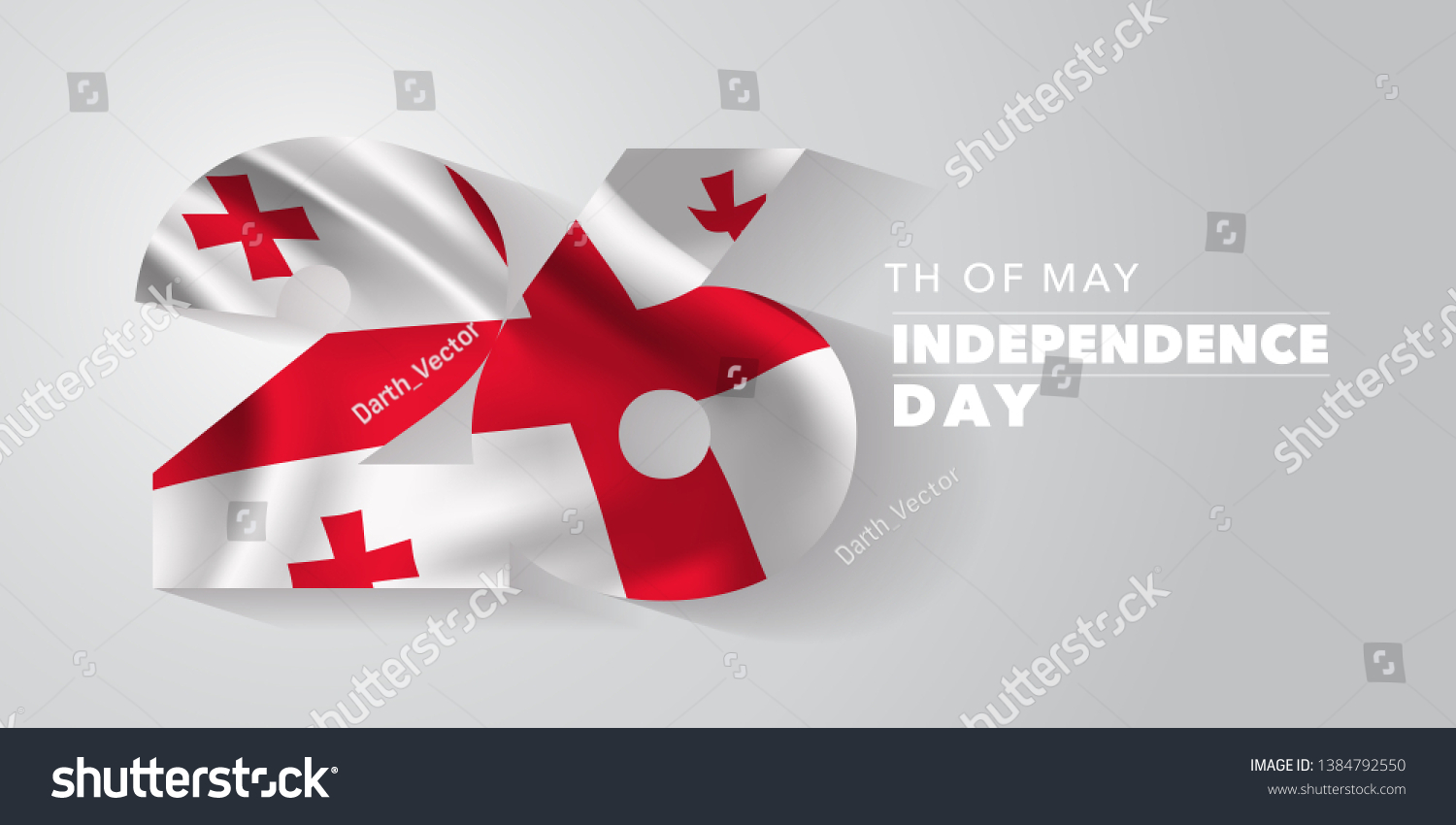 SVG of Georgia happy independence day greeting card, banner, vector illustration. Georgian national day 26th of May background with elements of flag  svg