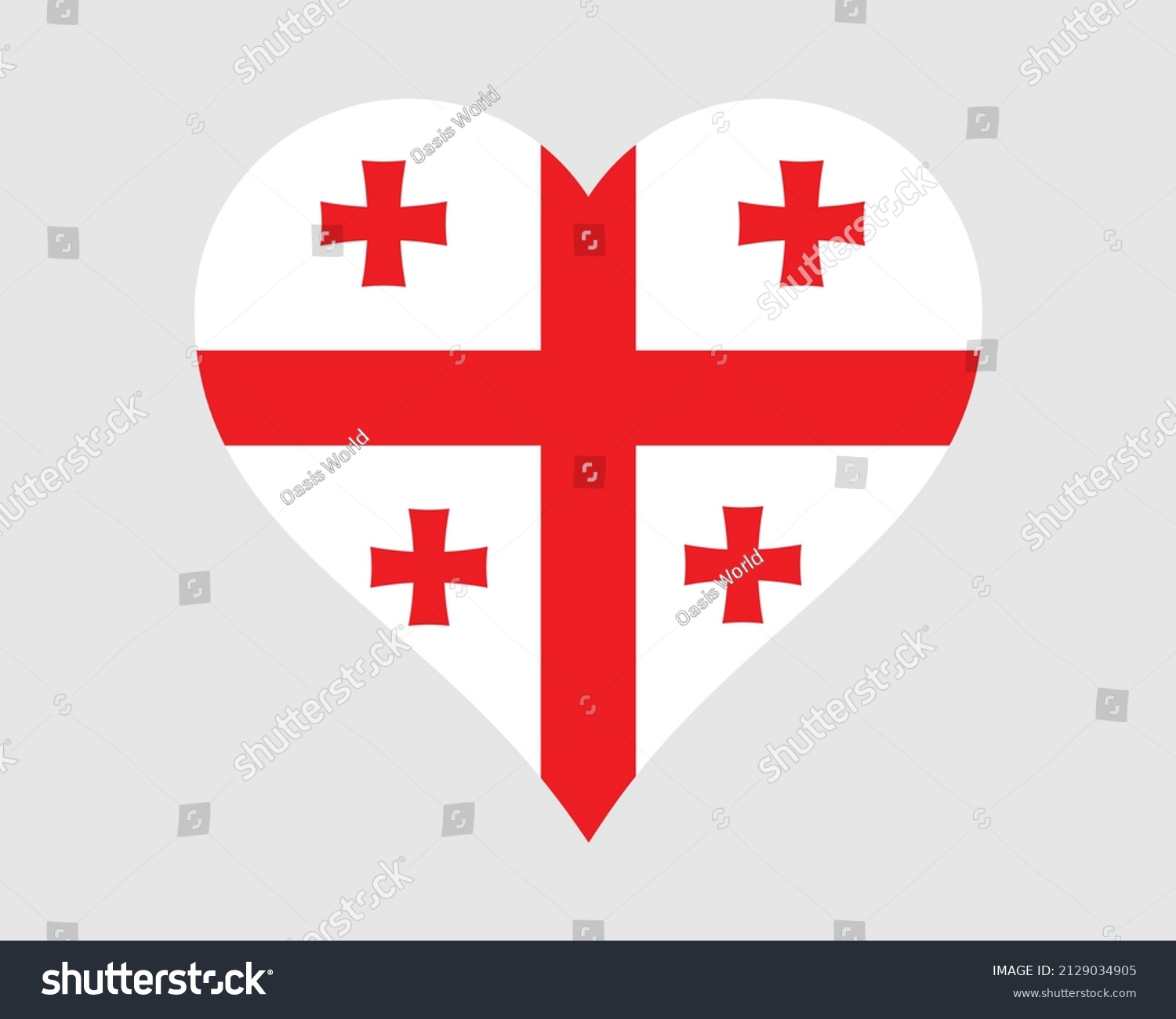 SVG of Georgia Heart Flag. Georgian Love Shape Country Nation National Flag. Georgia Banner Icon Sign Symbol. EPS Vector Illustration. svg