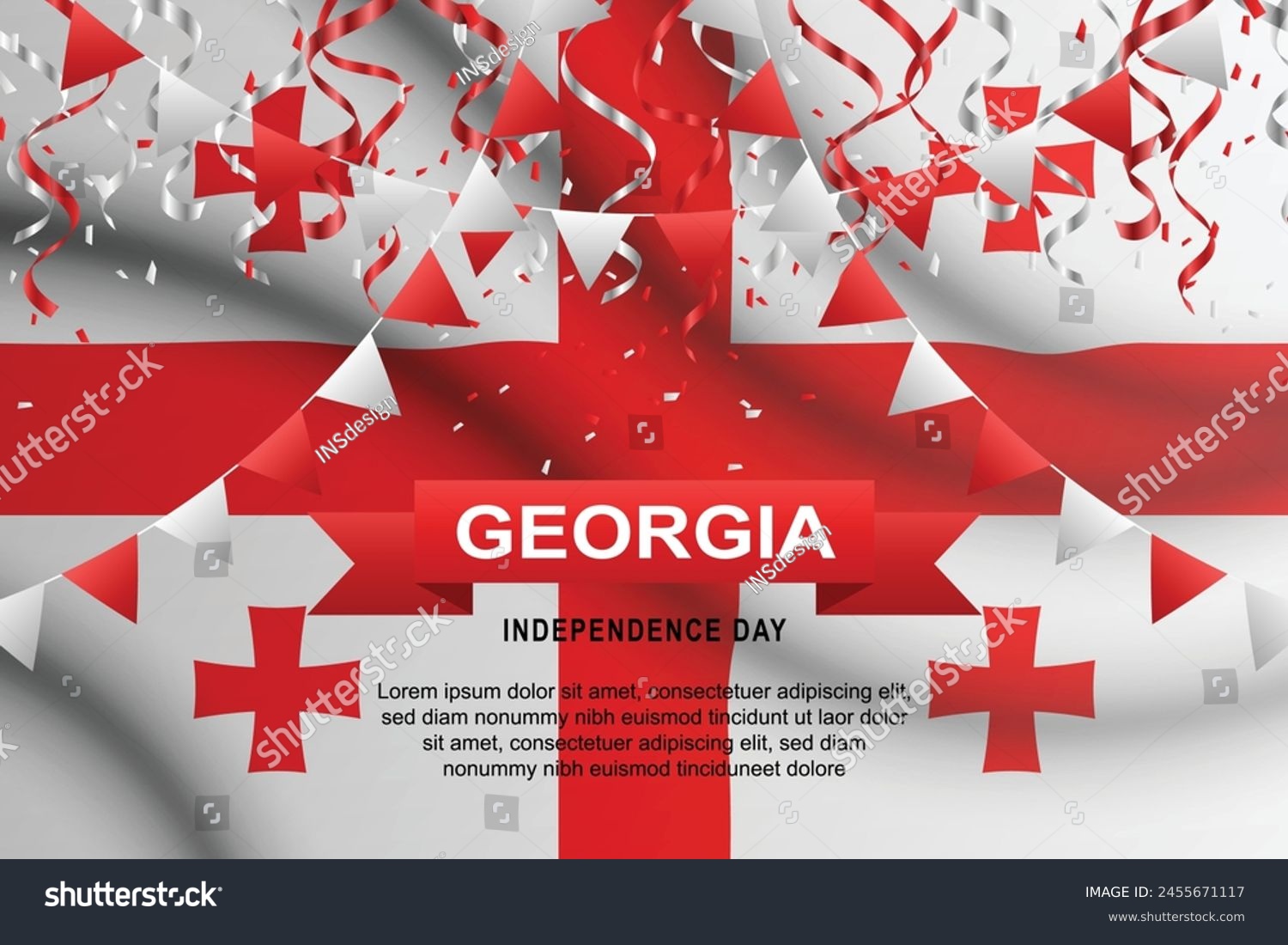 SVG of Georgia Independence Day background. Vector illustration. svg