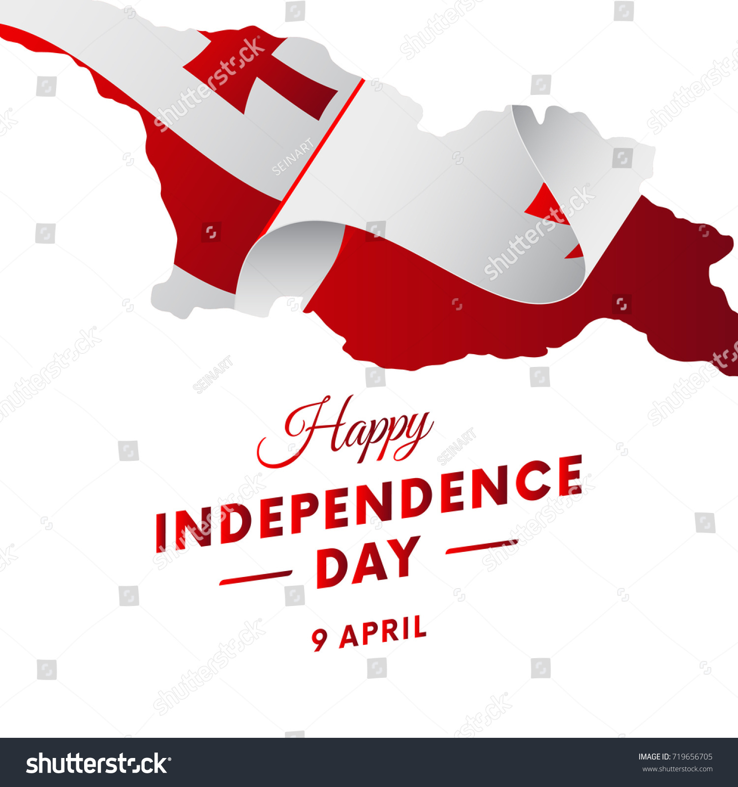 SVG of Georgia Independence day. Georgia map. Vector illustration. svg