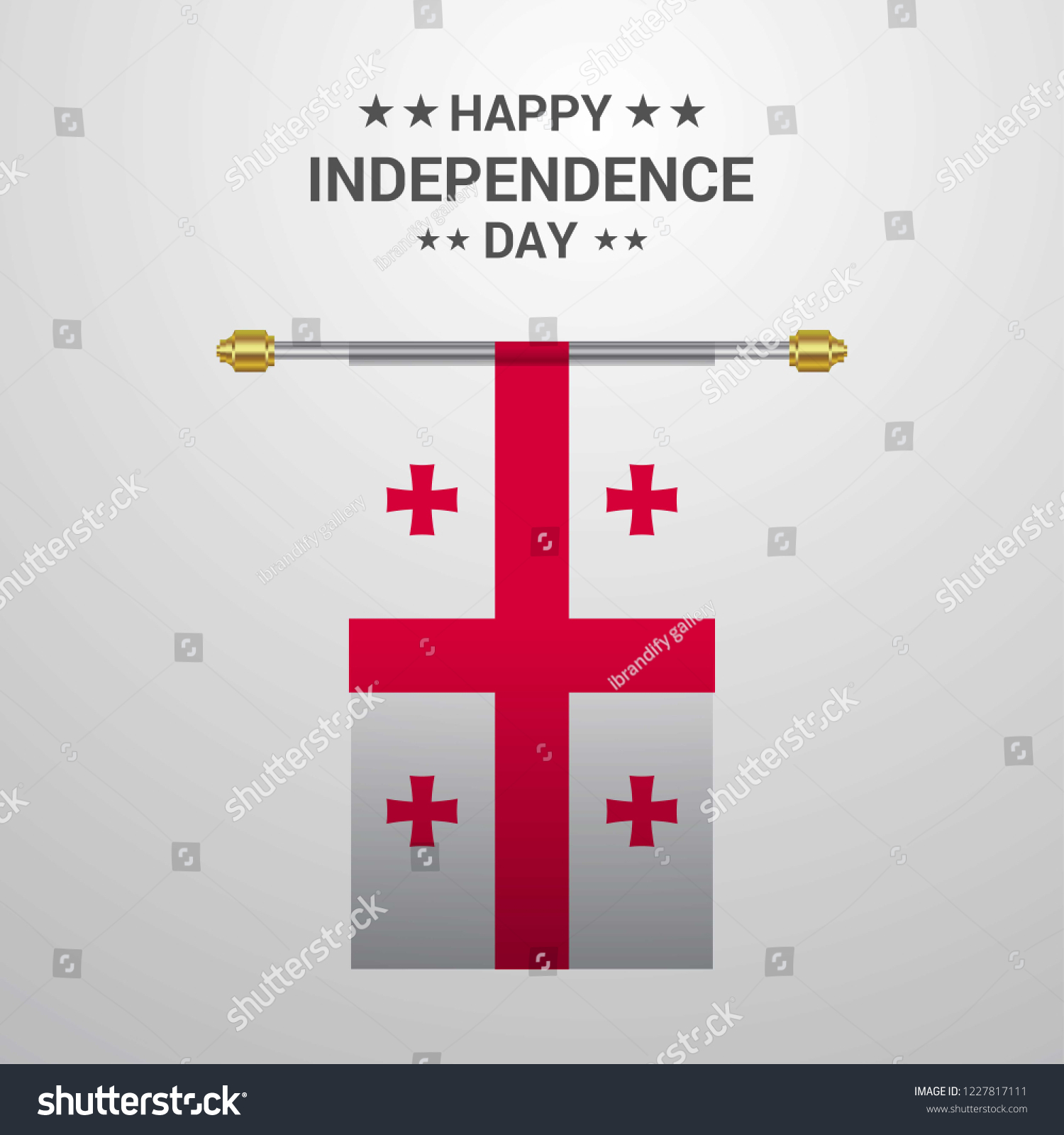 SVG of Georgia Independence day hanging flag background svg