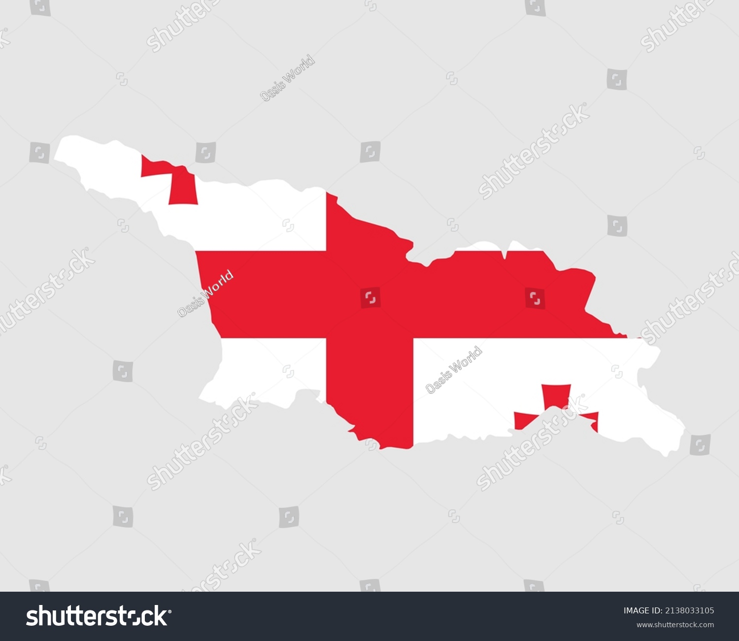 SVG of Georgia Map Flag. Map of Georgia with the Georgian country banner. Vector Illustration. svg