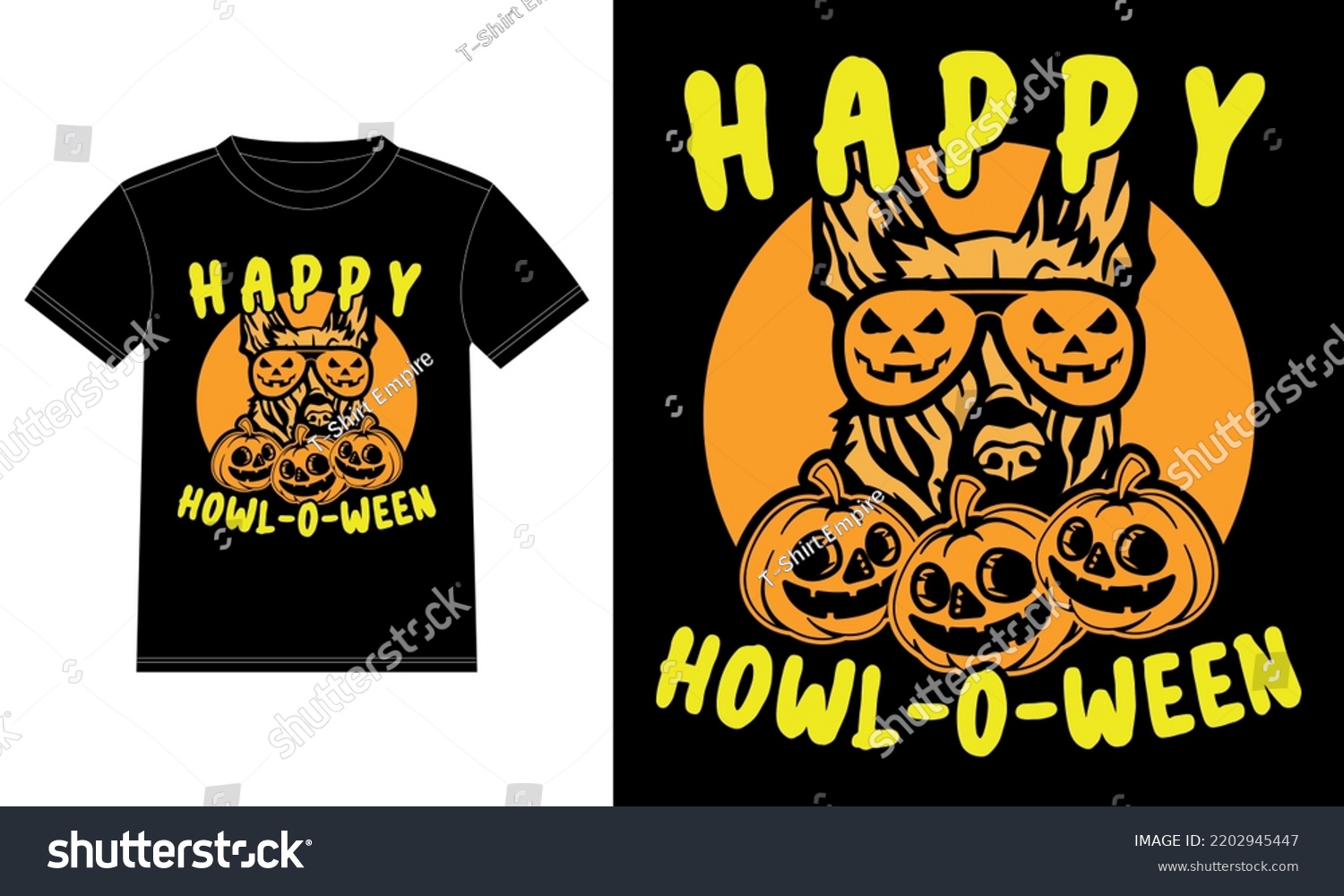 SVG of German Shepherd Pumpkin Howl-o-ween T-Shirt  svg