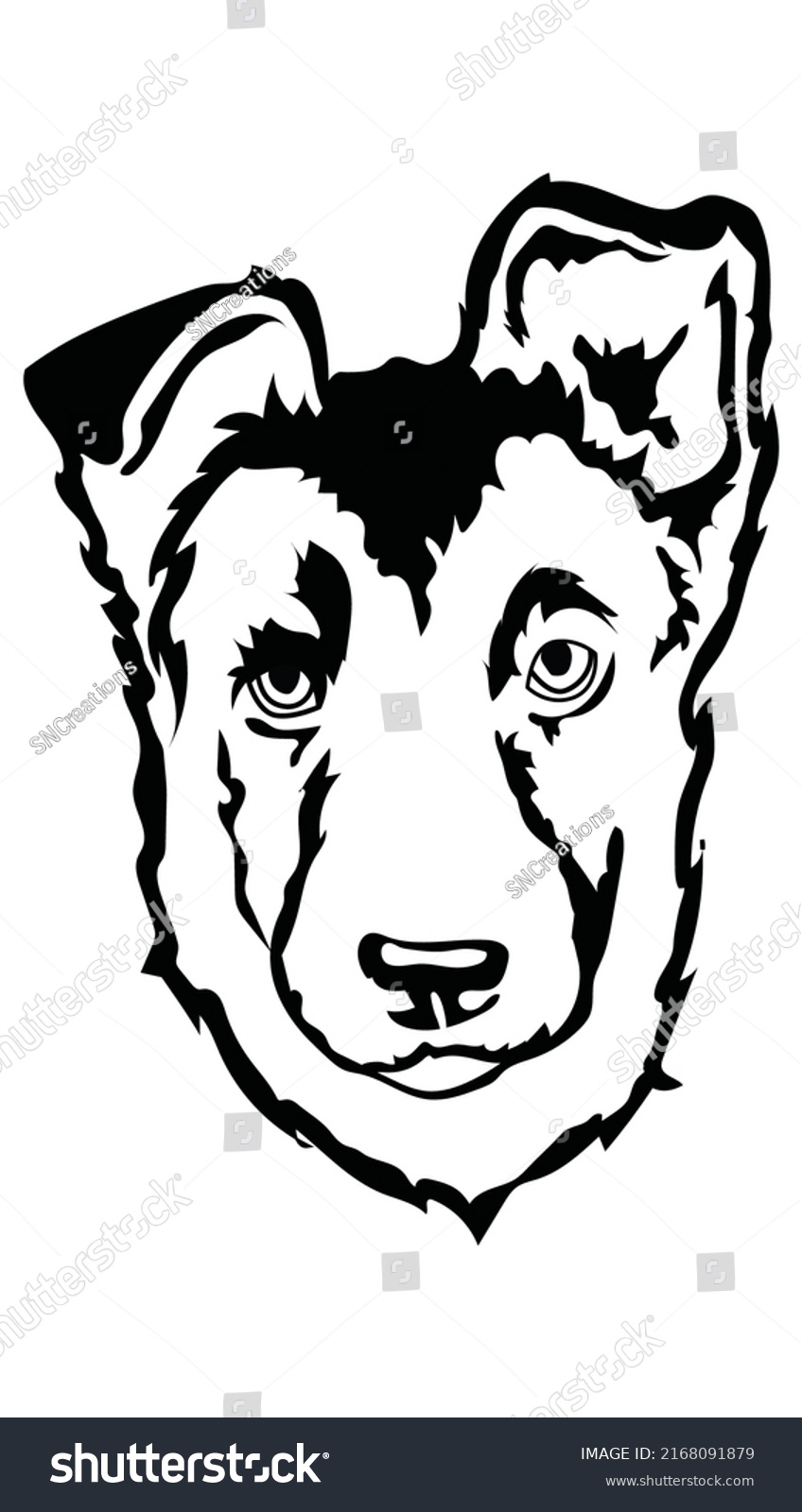 SVG of German Shepherd vector illustration. Illustration for cutting, vinyl decal, sticker print for t shirts. svg