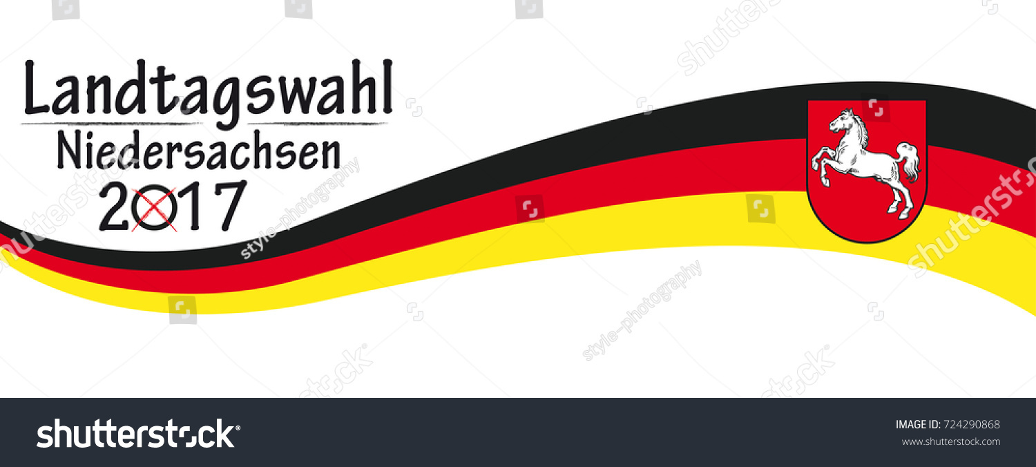 German Text Landtagswahl Niedersachsen 17 Translate Stock Vector Royalty Free