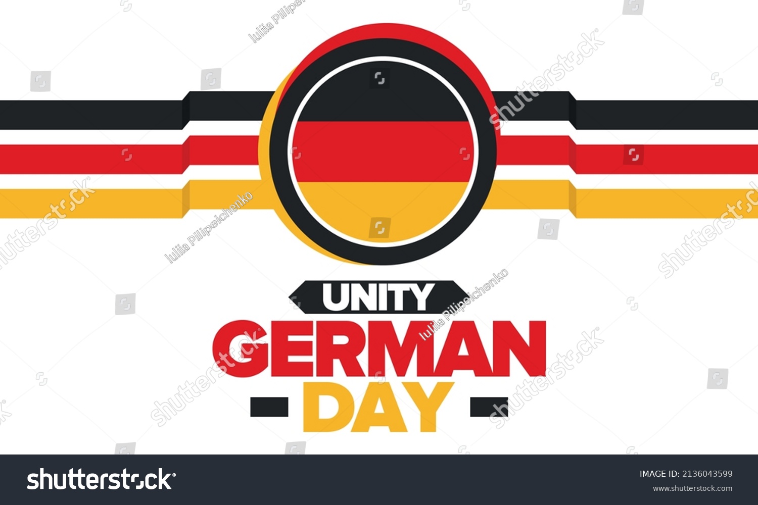 German Unity Day Happy National Holiday Stock Vector (Royalty Free) 2136043599 Shutterstock