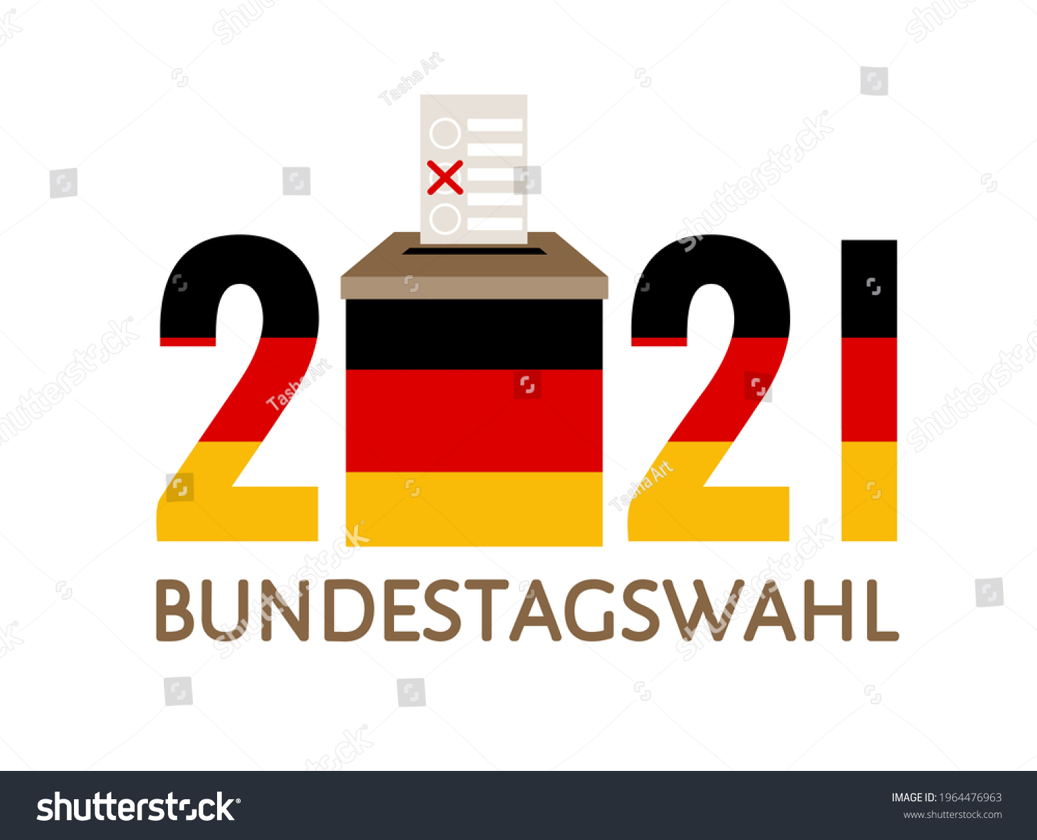 Germany Federal Parliament Bundestag Election Day Stock Vector Royalty Free 1964476963