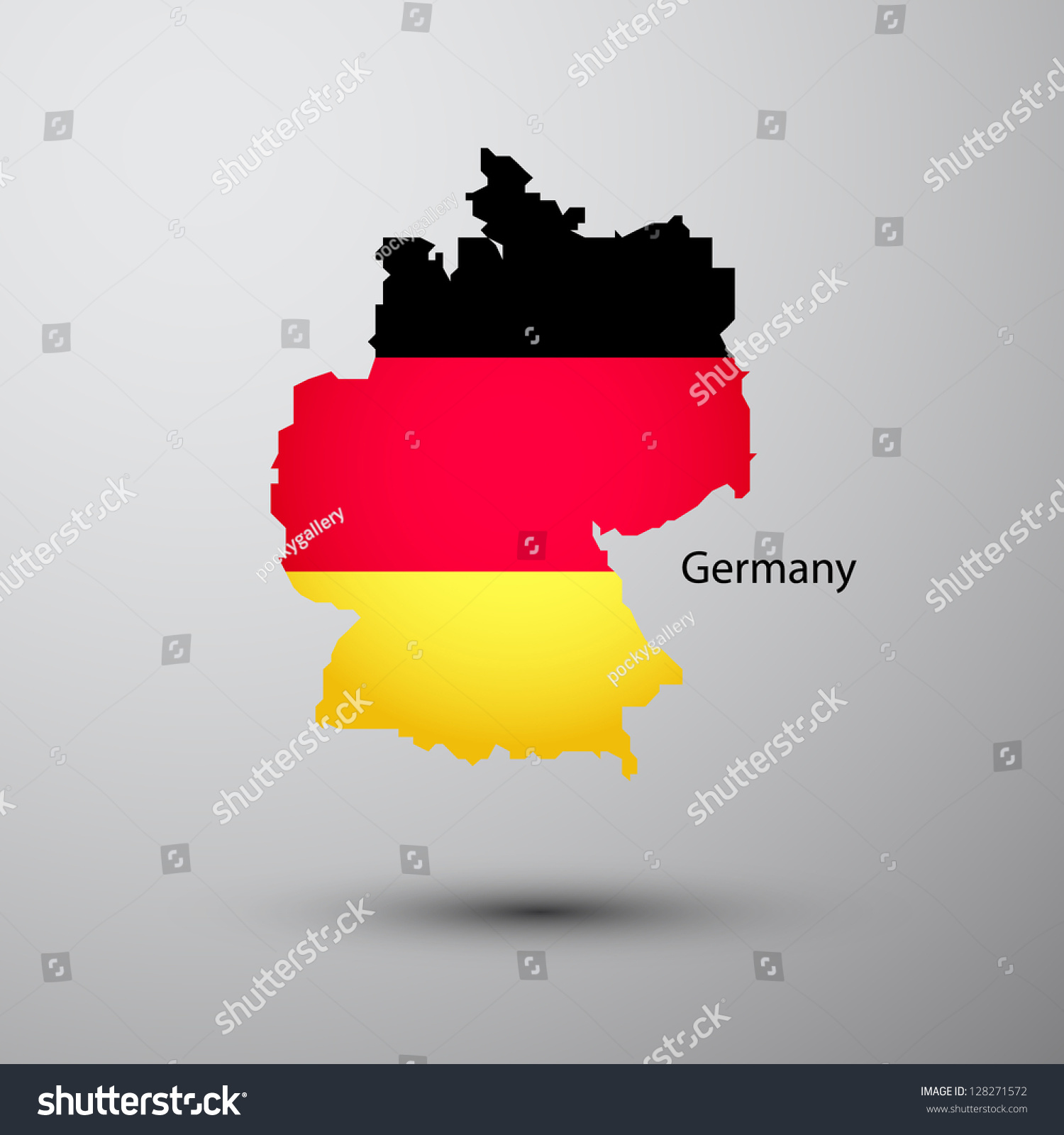 SVG of Germany flag on map of country svg