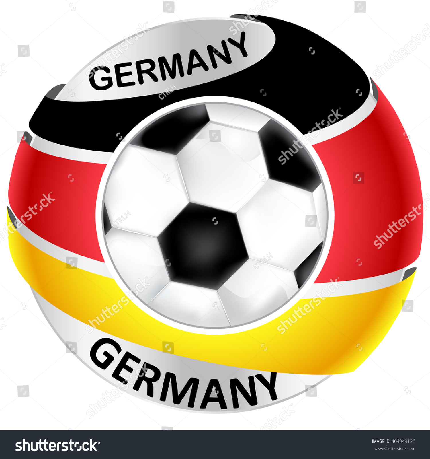 Germany Football Icon Label Containing Soccer Stock Vector Royalty Free