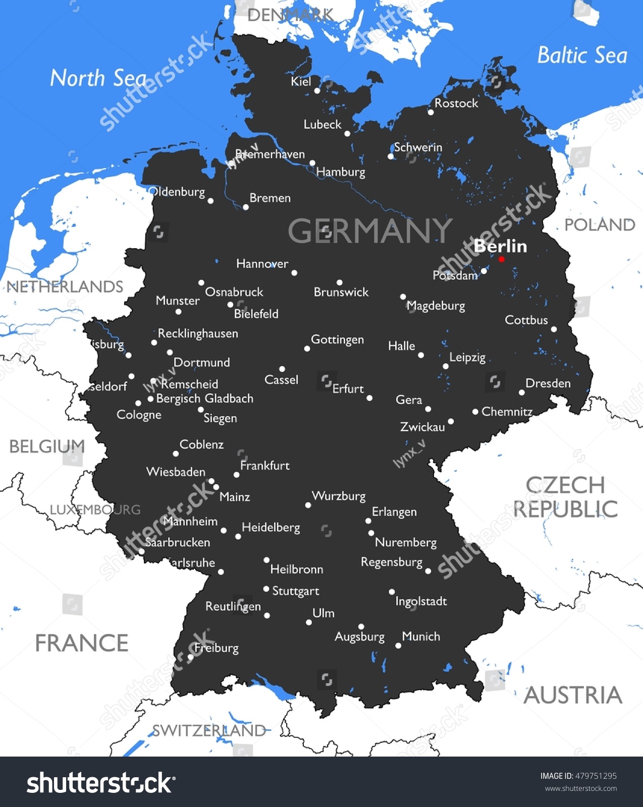 SVG of Germany map | Vector detailed color Germany map svg
