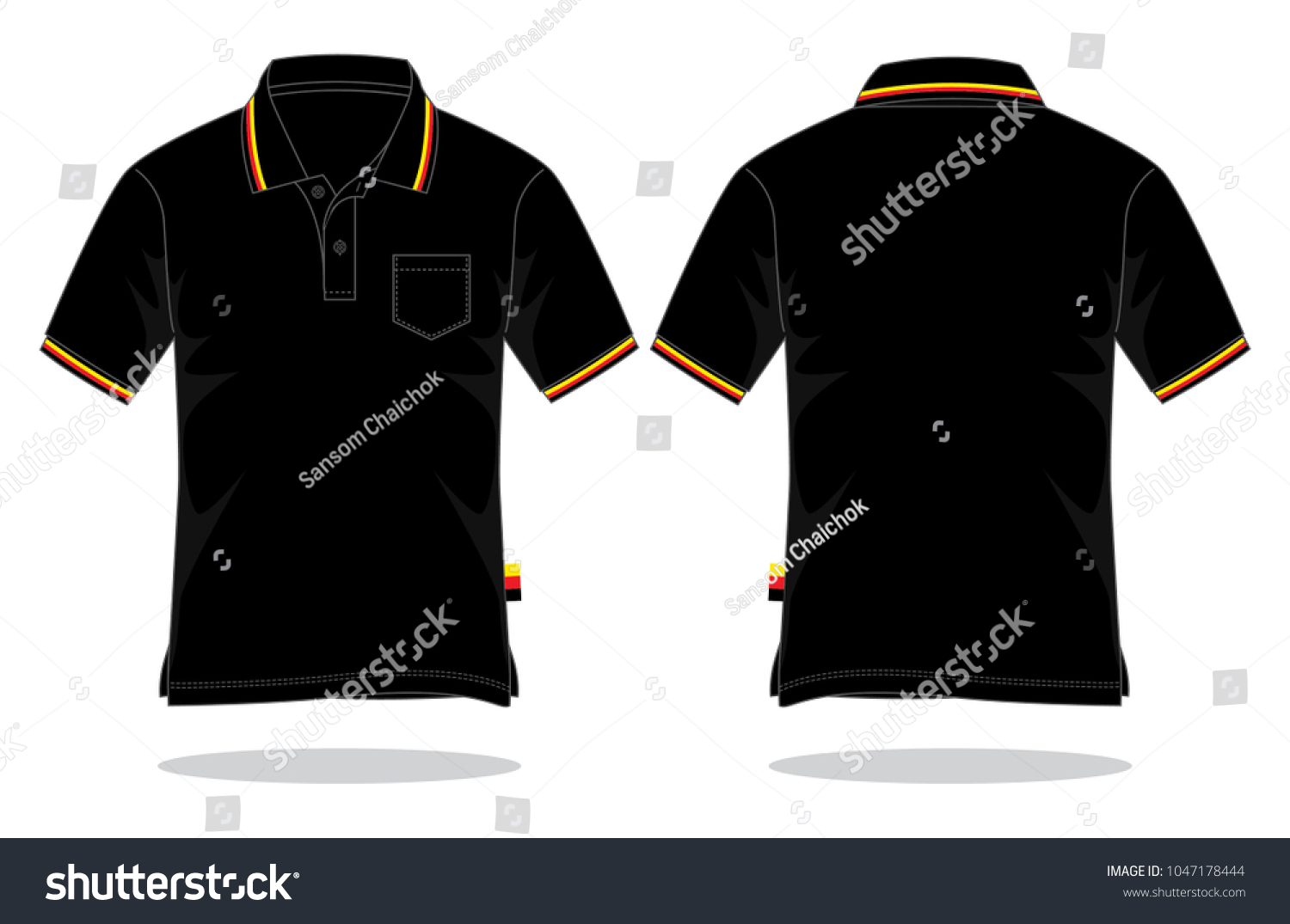 Germany Polo Shirt Design One Pocket Stock Vector (Royalty Free) 1047178444