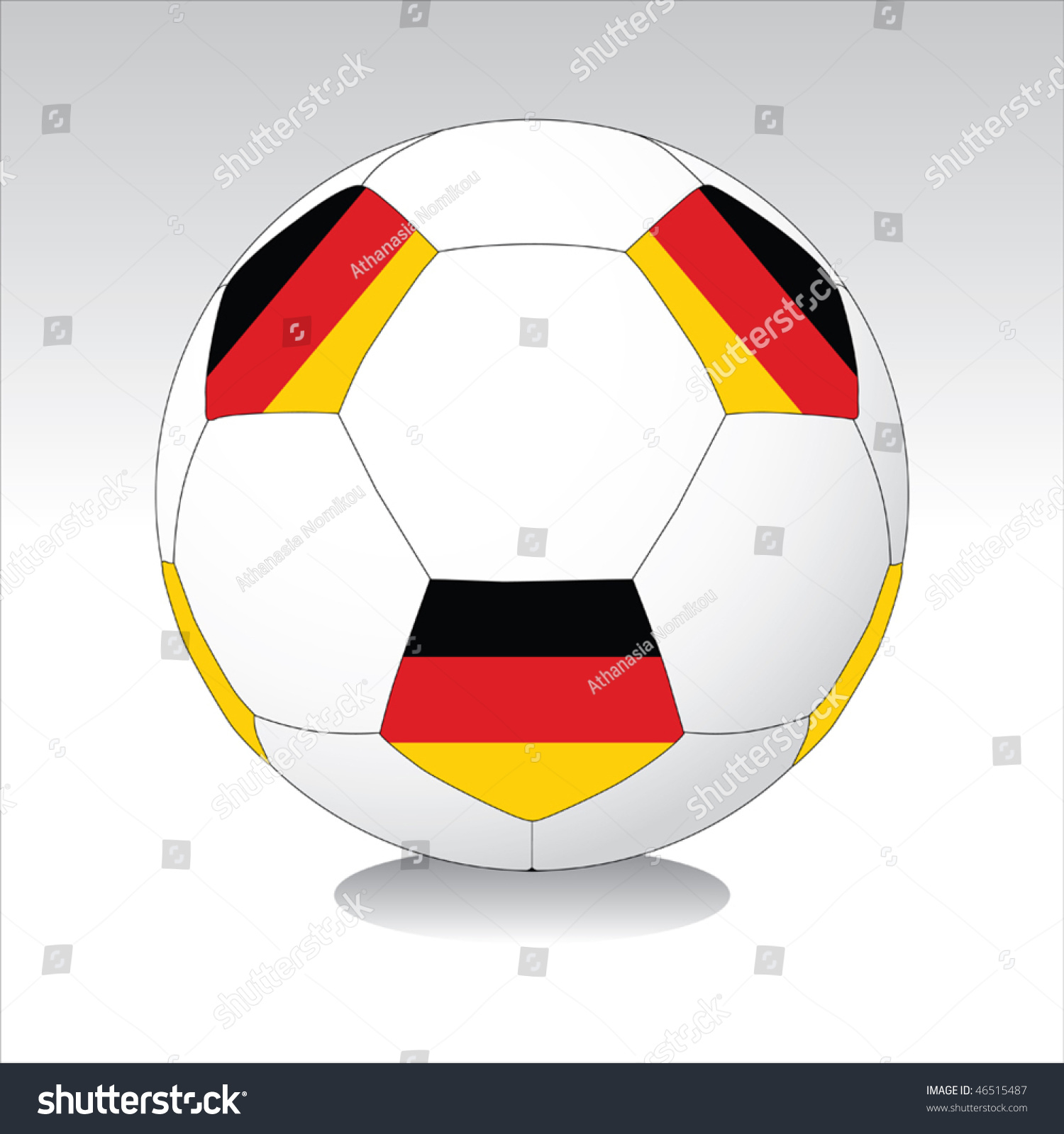 Germany Soccer Ball Vector Stock Vector (Royalty Free) 46515487 ...