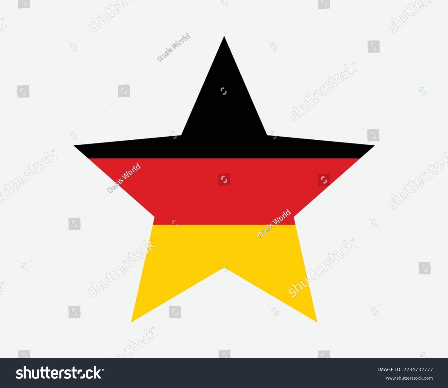 SVG of Germany Star Flag. German Star Shape Flag. Deutschland Country National Banner Icon Symbol Vector Flat Artwork Graphic Illustration svg