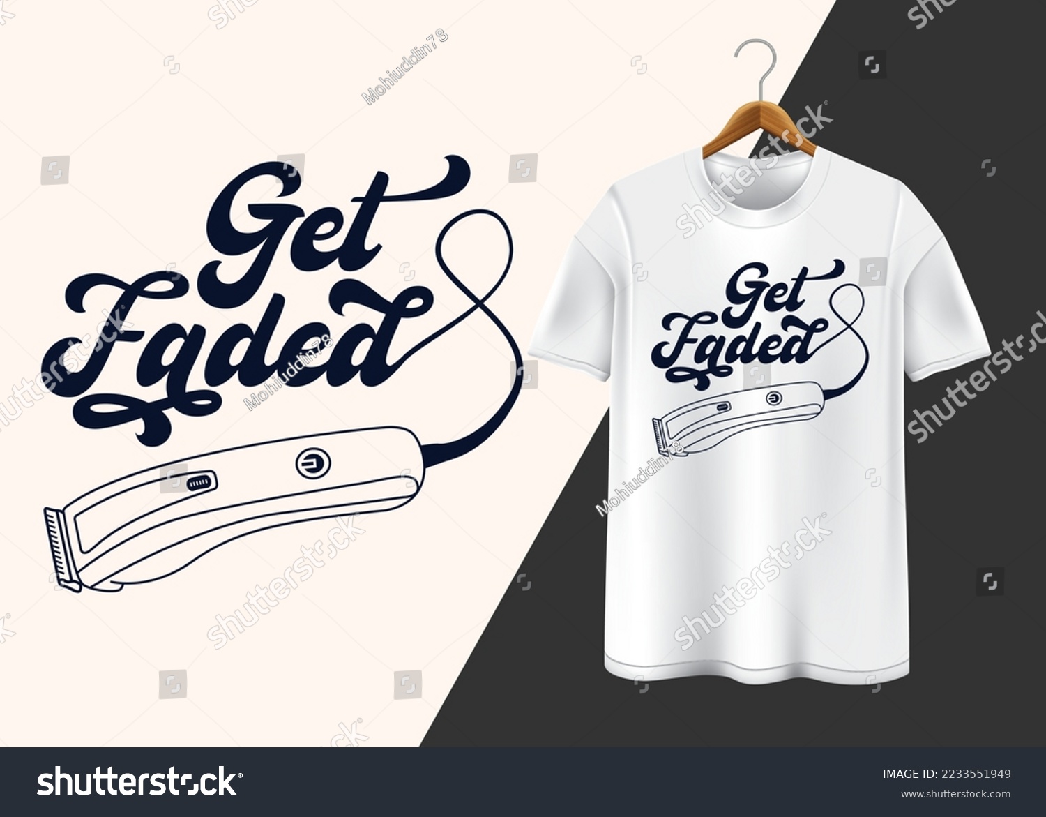 SVG of Get faded Typography T-shirt design svg