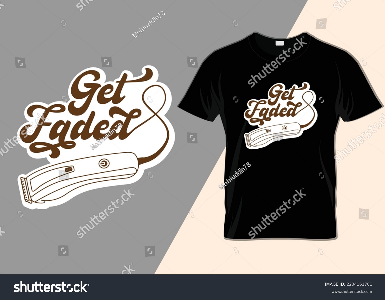 SVG of Get faded Typography T-shirt design svg