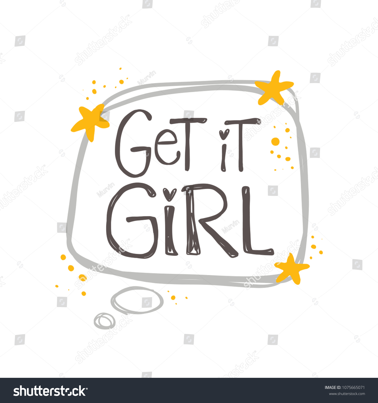 Get Girl Logo Icon Label Your Stock Vector Royalty Free 1075665071