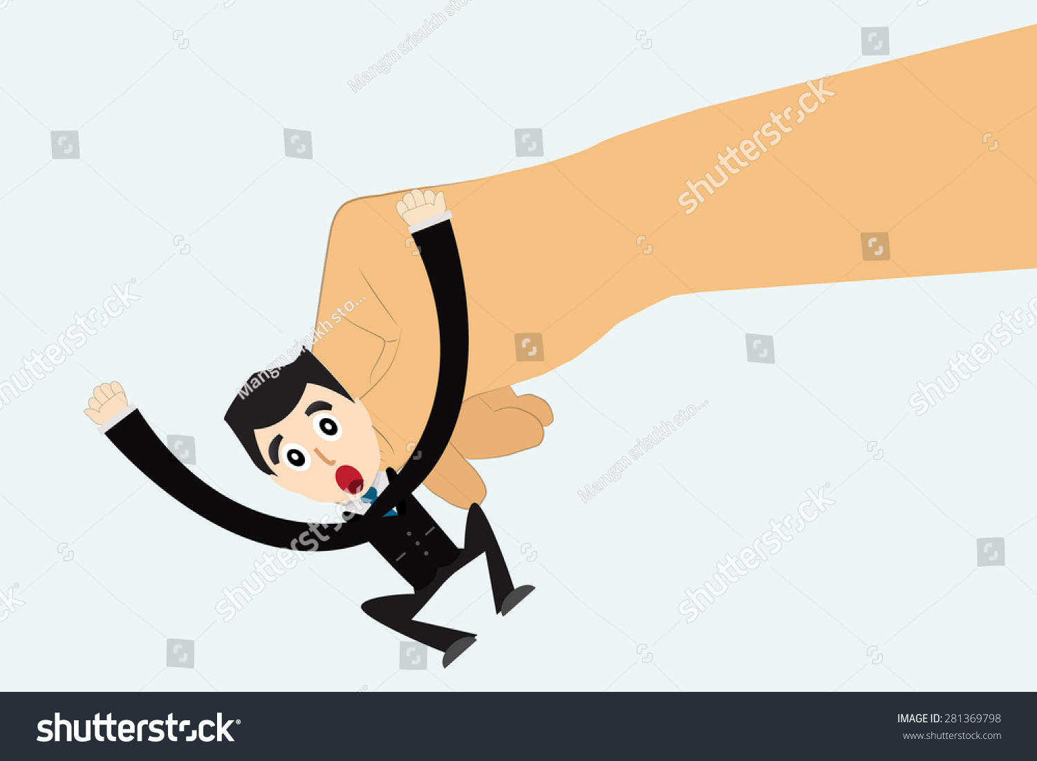 Get Out Cartoon Business Man Stock Vector (Royalty Free) 281369798 ...