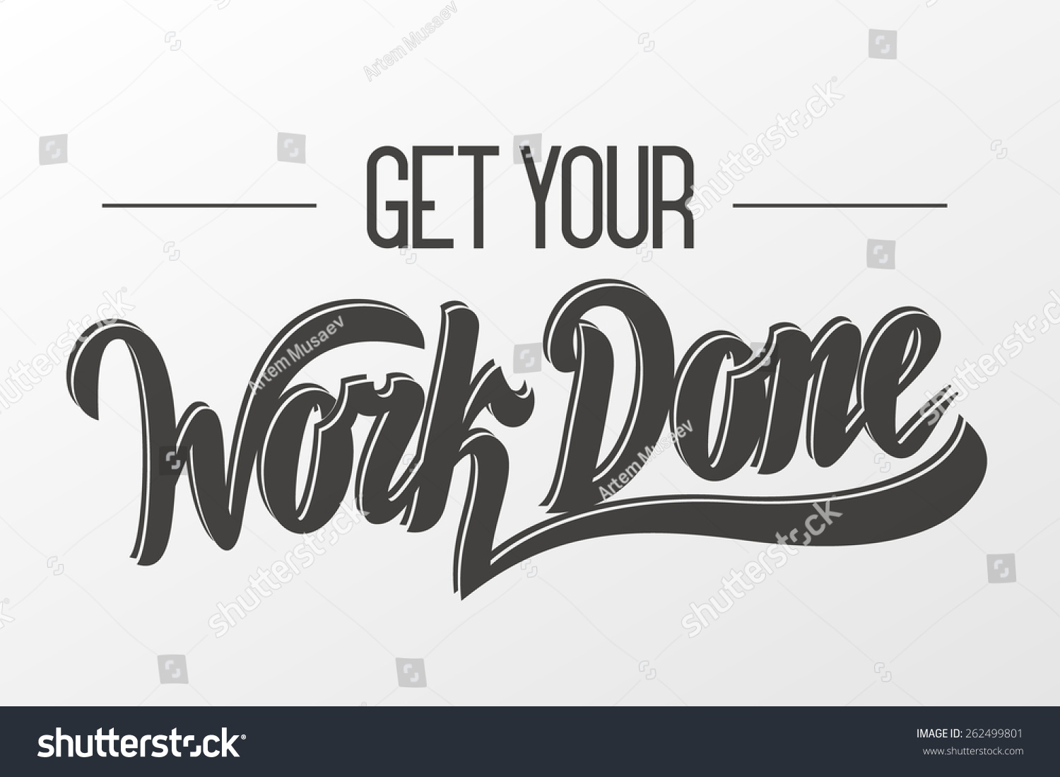 vektor-stok-get-your-work-done-vector-hand-tanpa-royalti-262499801