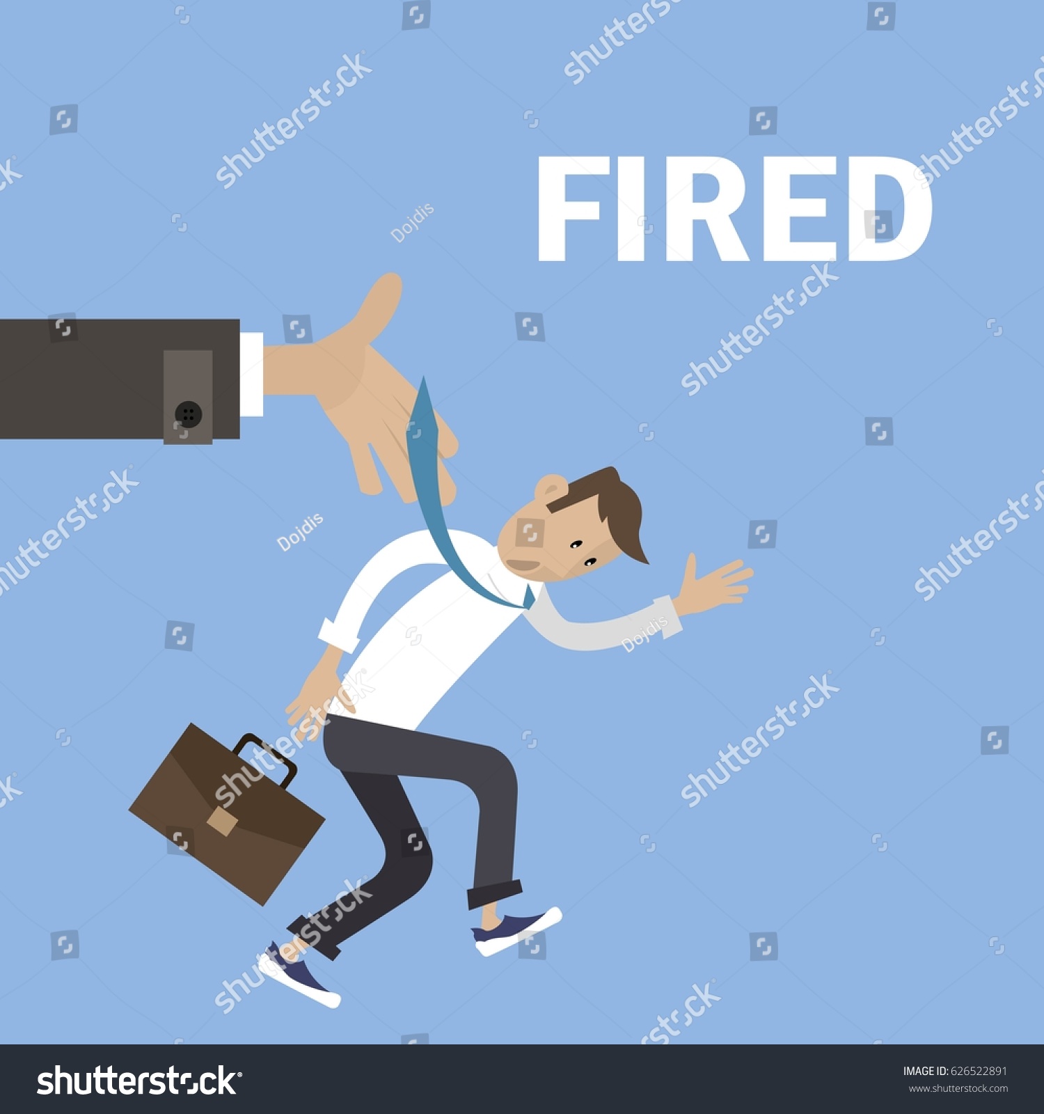Getting Fired Isometric Flat Vector Illustration Stock Vector Getting Fired Isometric Flat Vector Illustration Stock Vector