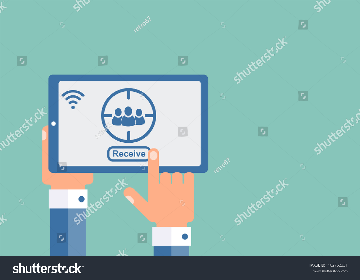 Getting Target Audience Flat Design Stock Vector (Royalty Free ...