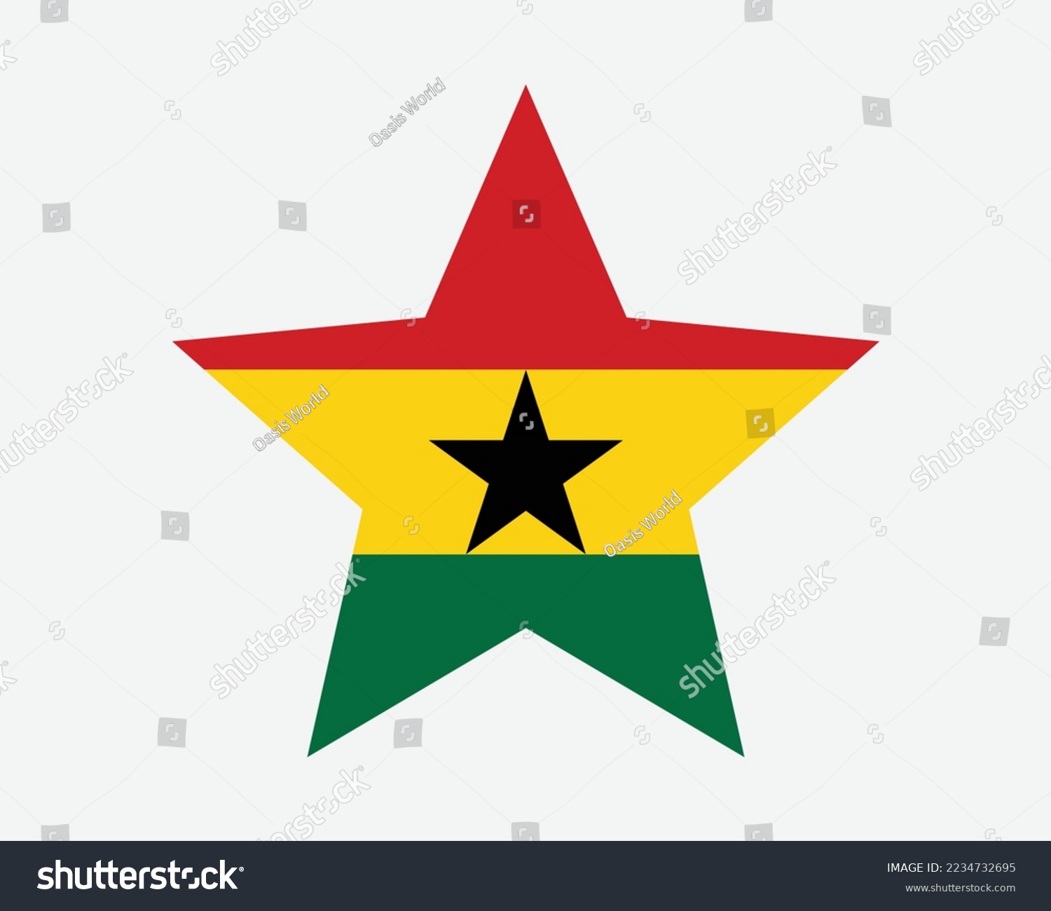 SVG of Ghana Star Flag. Ghanaian Star Shape Flag. Republic of Ghana Country National Banner Icon Symbol Vector Flat Artwork Graphic Illustration svg