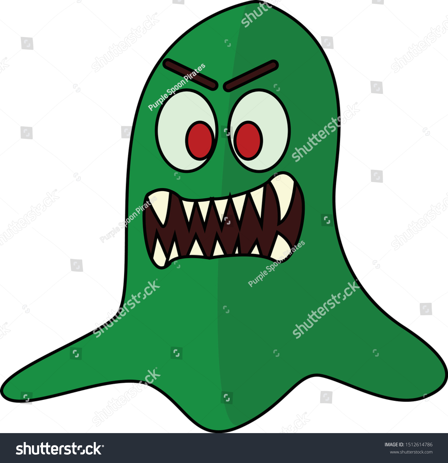 Ghost Hallowen Icon Vector Design Stock Vector (Royalty Free ...