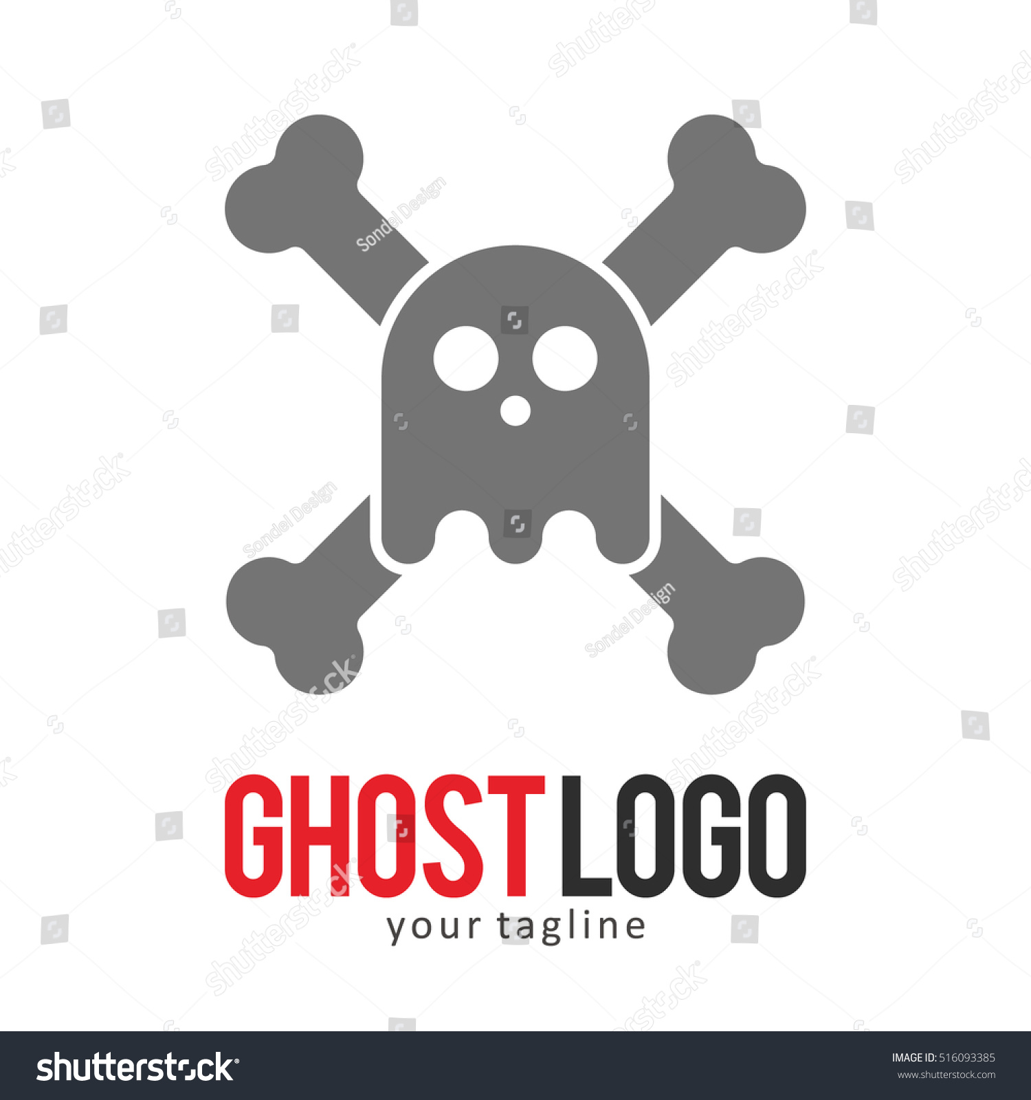 Ghost Logo Icon Symbol Emblem Template Stock Vector (Royalty Free ...