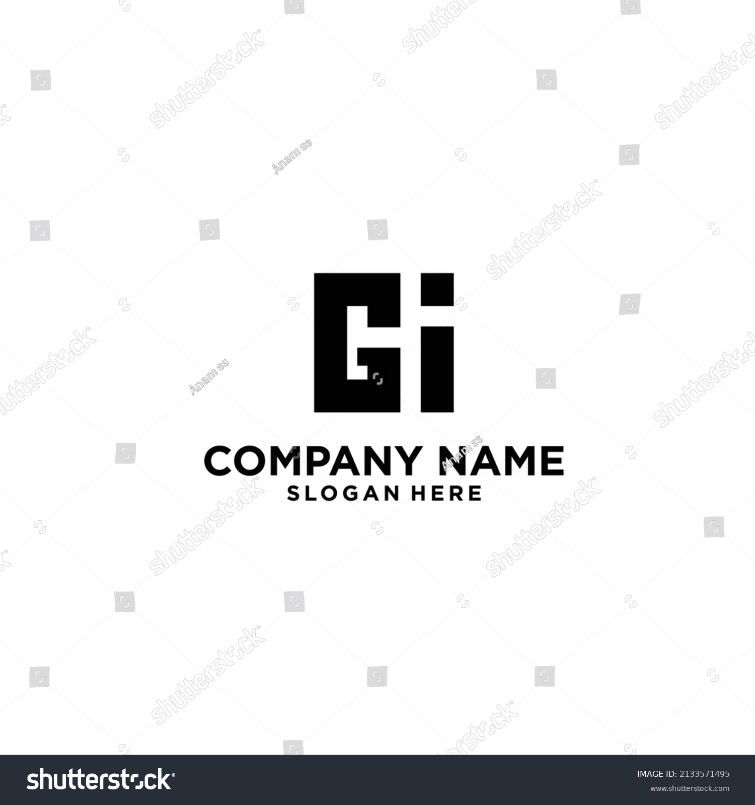 Gi Logo Icon Designs Stock Vector (Royalty Free) 2133571495