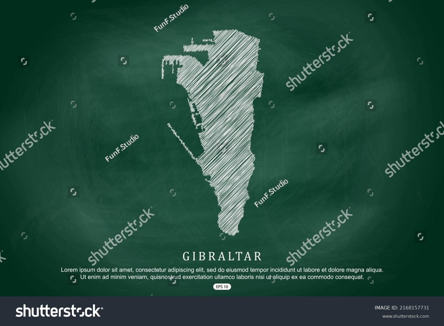 Gibraltar Map World Map International Vector Stock Vector Royalty Free   Stock Vector Gibraltar Map World Map International Vector Template With White Outline Graphic Sketch And Old 2168157731 