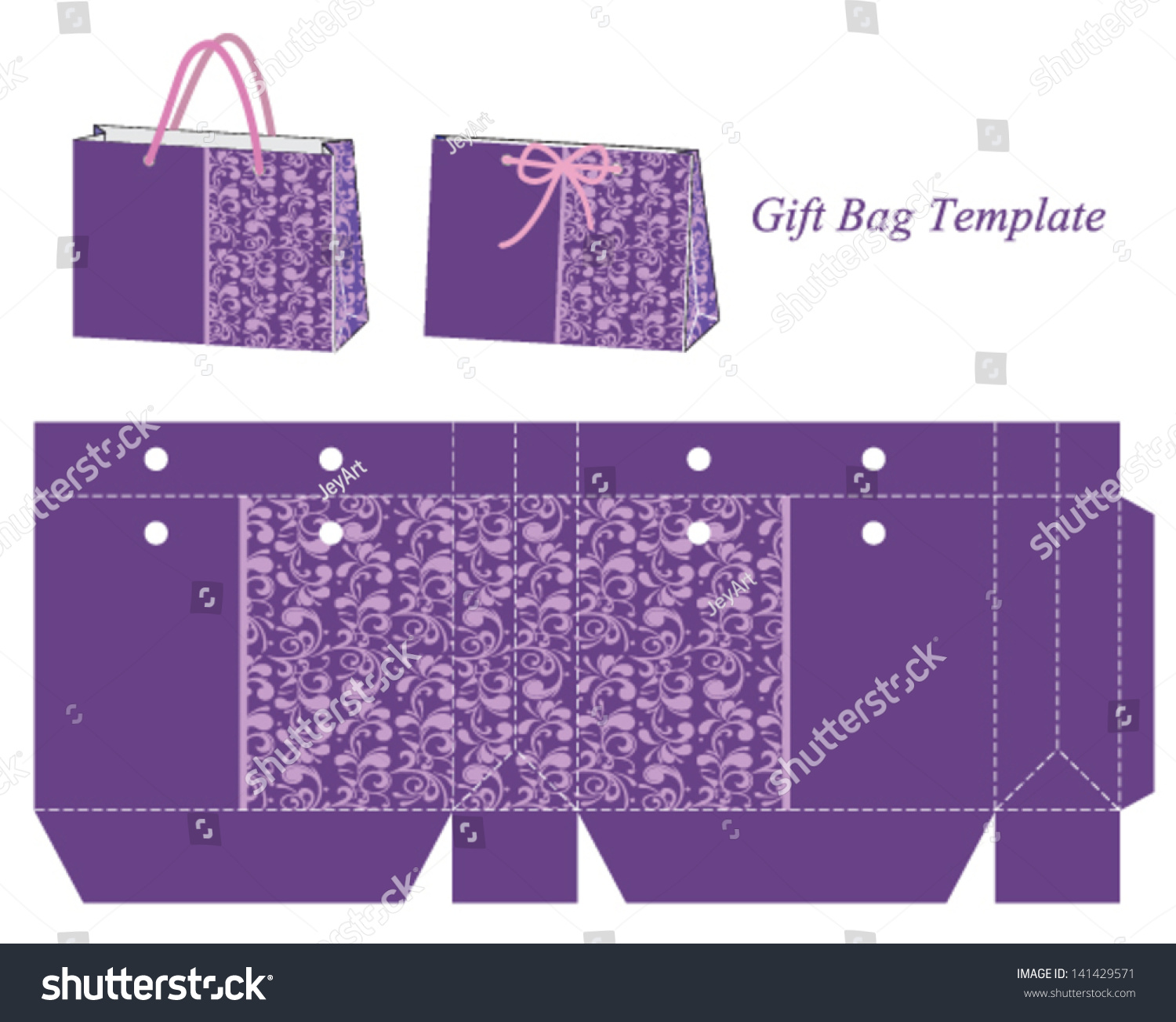 gift-bag-template-purple-floral-pattern-stock-vector-141429571-shutterstock
