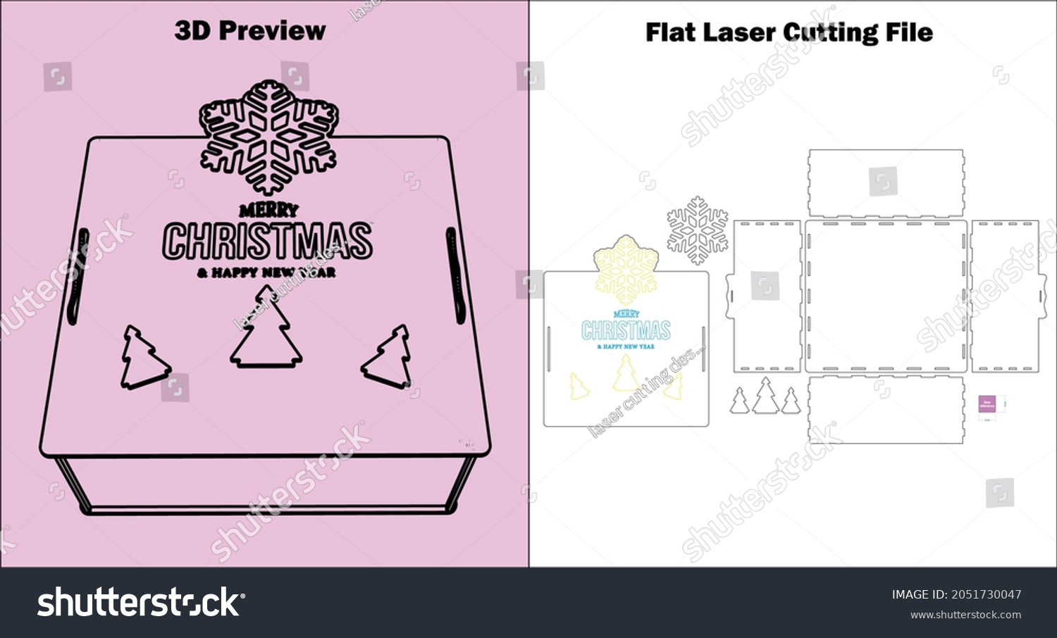 SVG of Gift Box
Gift boxes have the potential to make gift-giving magical. This model is a Christmas Gift Box that can be used as a flower box.
available for all 3mm material thicknesses svg