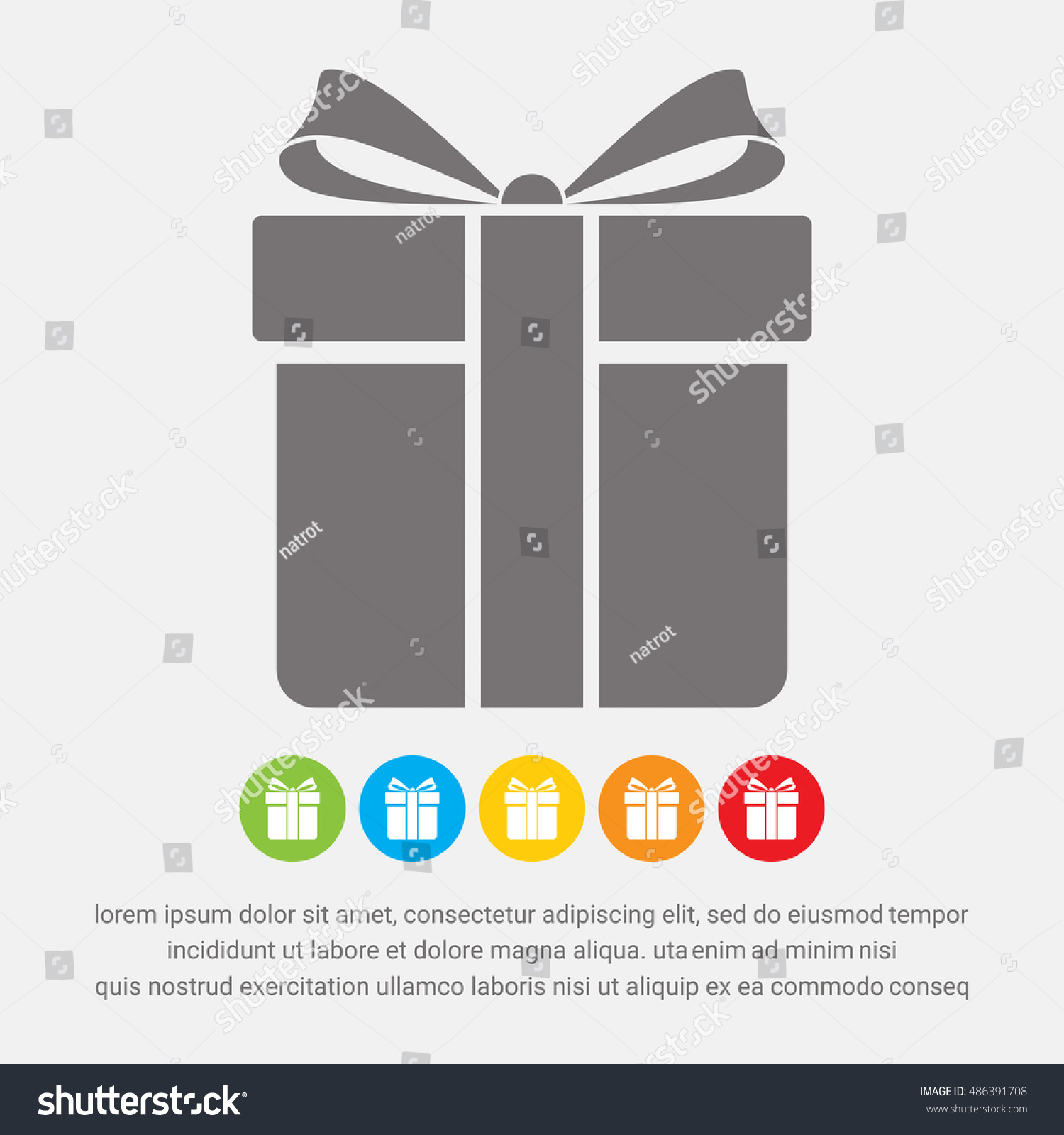 Gift Box Icon Vector Stock Vector 486391708 - Shutterstock