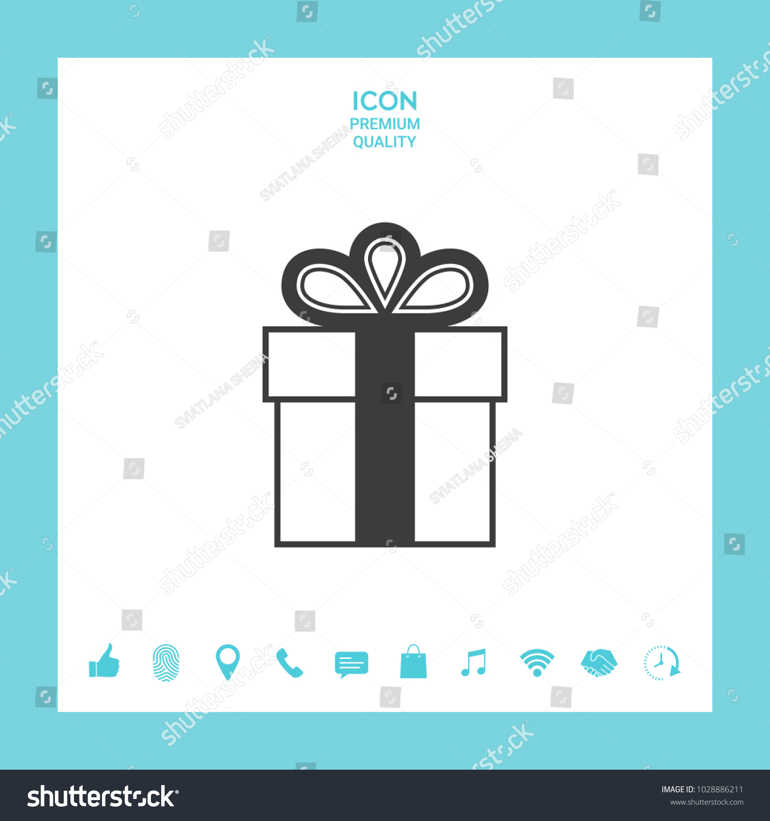 Gift Box Symbol Icon Stock Vector (Royalty Free) 1028886211 | Shutterstock