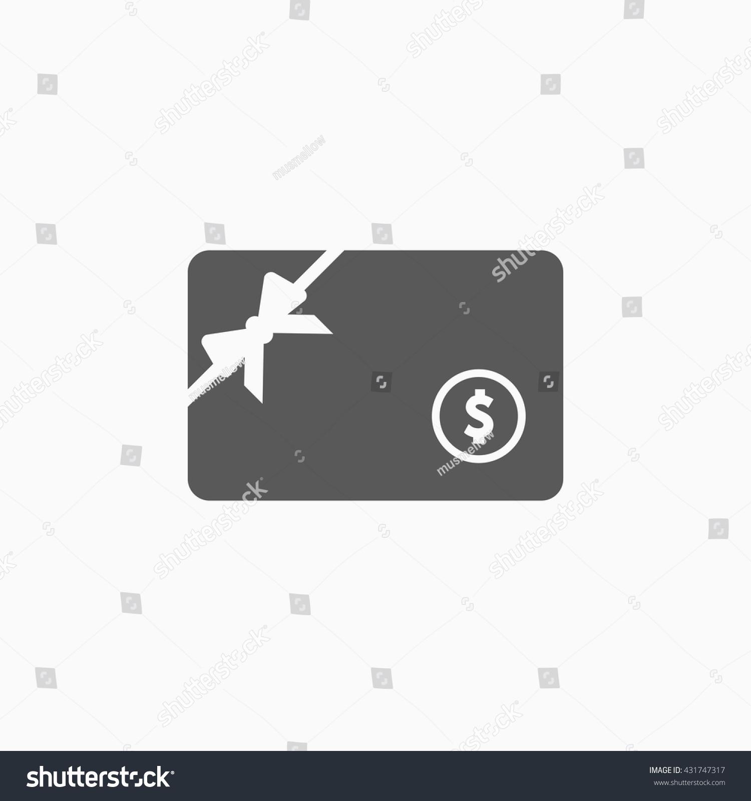 Gift Card Icon Stock Vector 431747317 : Shutterstock